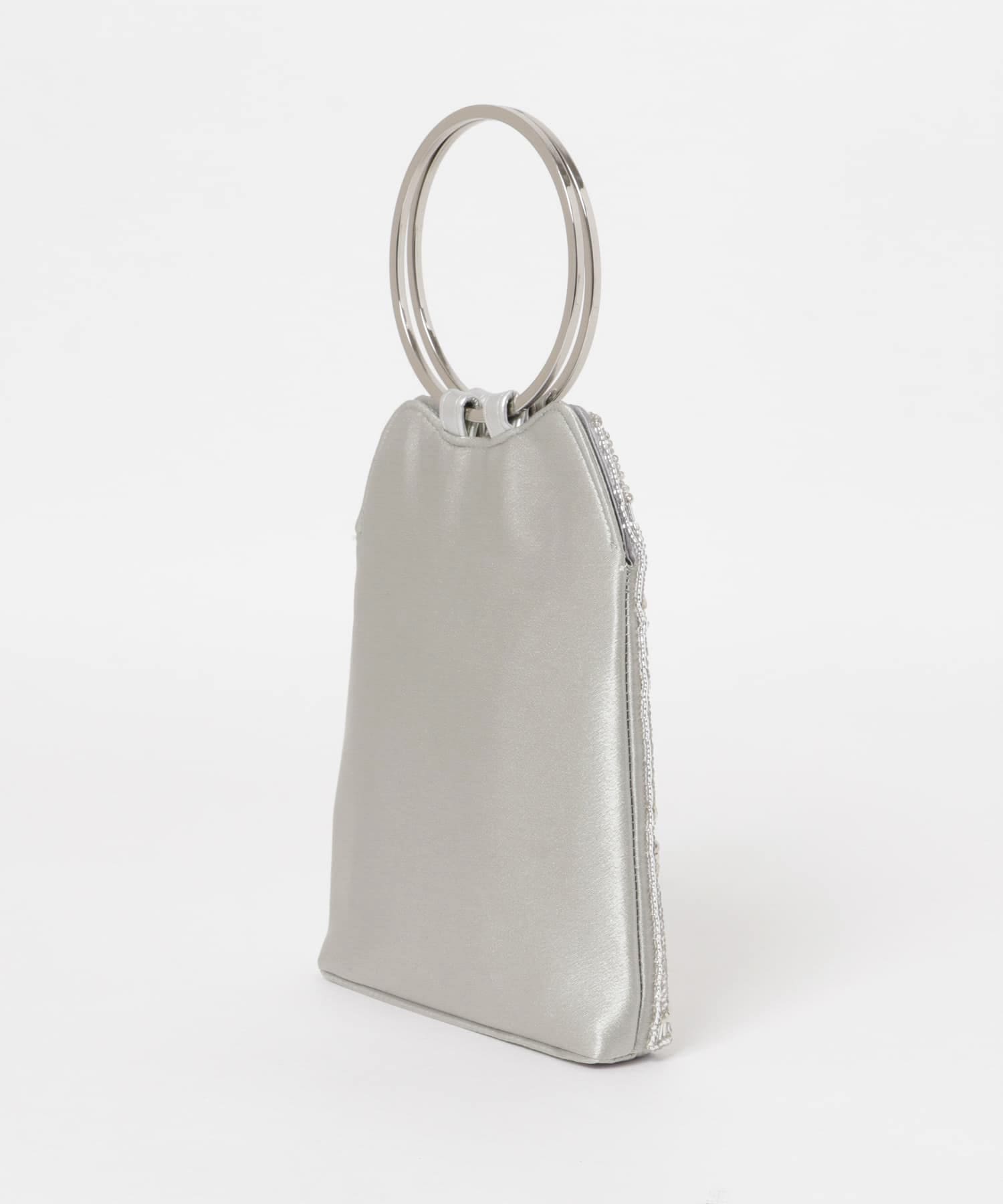 リングハンドルビジューバッグ SILVER -