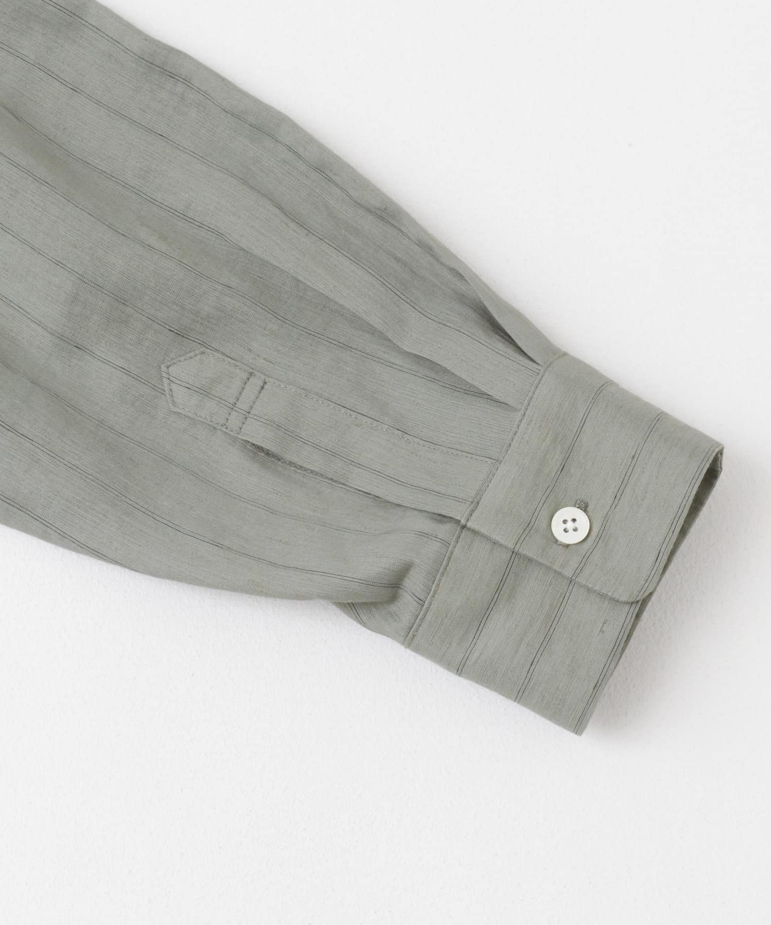 『WEB限定』ストライプバンドカラーリラックスシャツ GRAY M