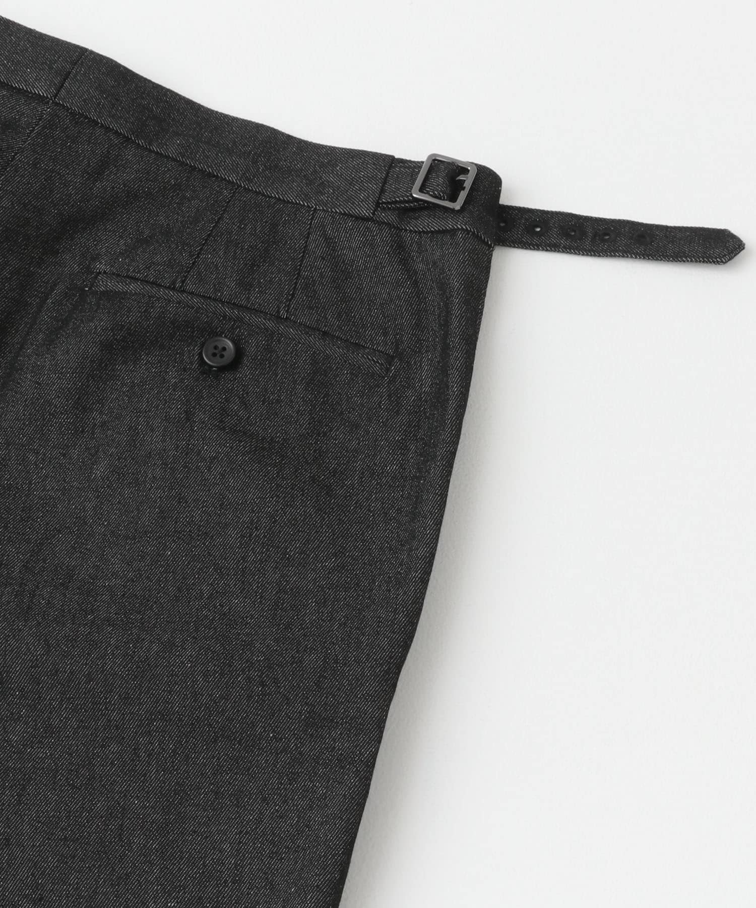 『WEB限定』『XLサイズあり』ベルテッドデニムスラックス BLACK S