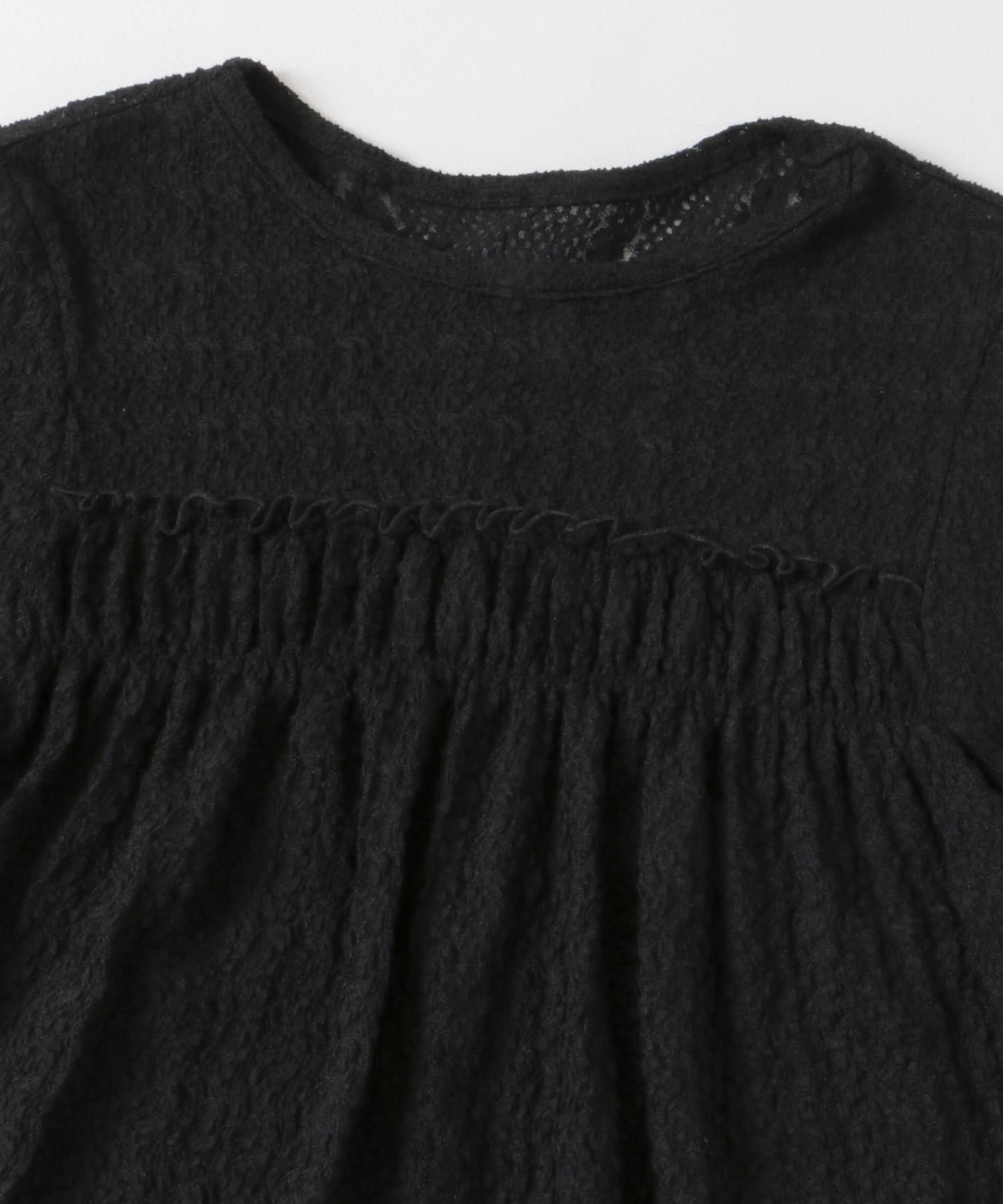 ストレッチレースプルオーバー BLACK FREE
