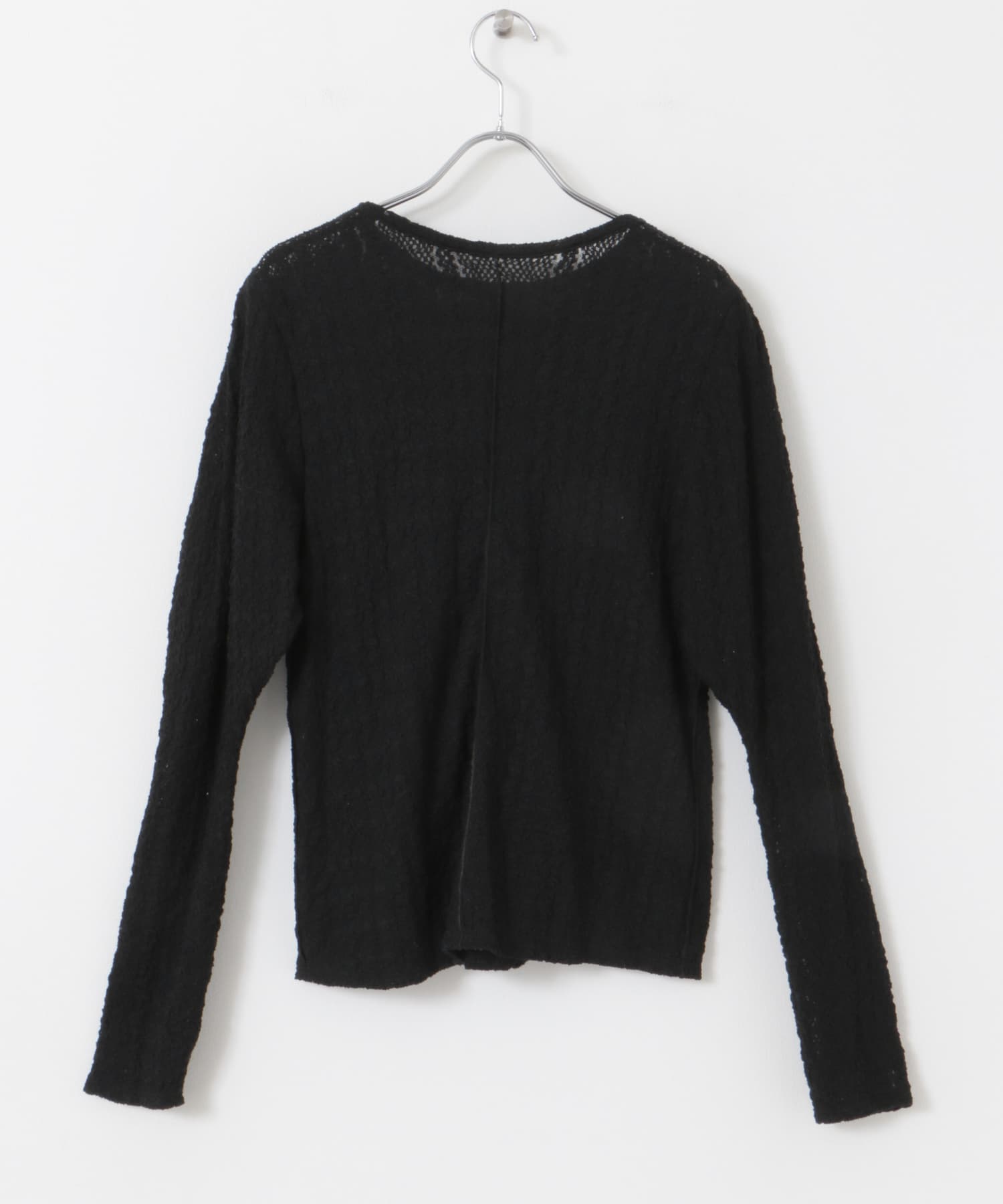 ストレッチレースプルオーバー BLACK FREE