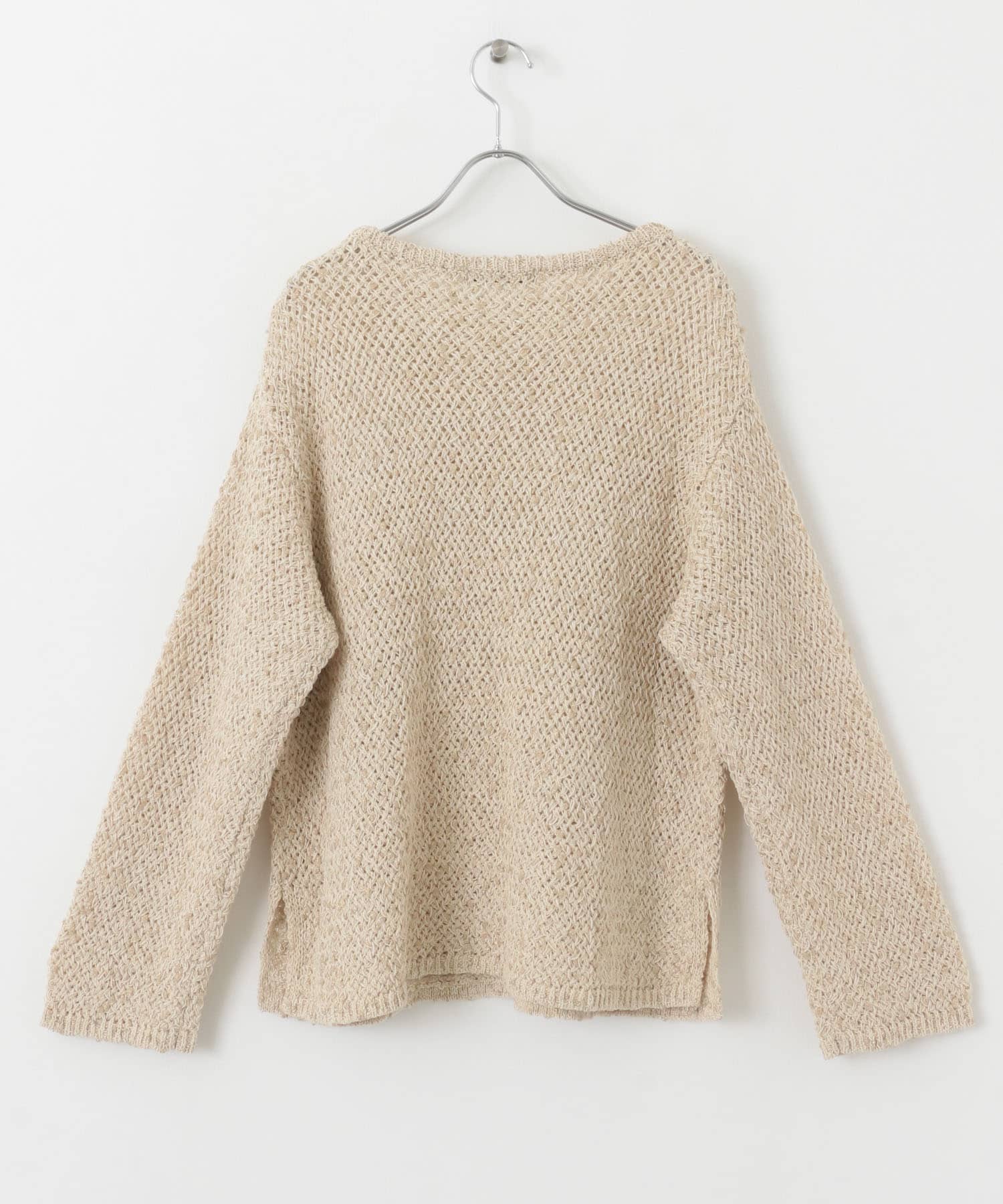 透かし編みラメニット beige FREE