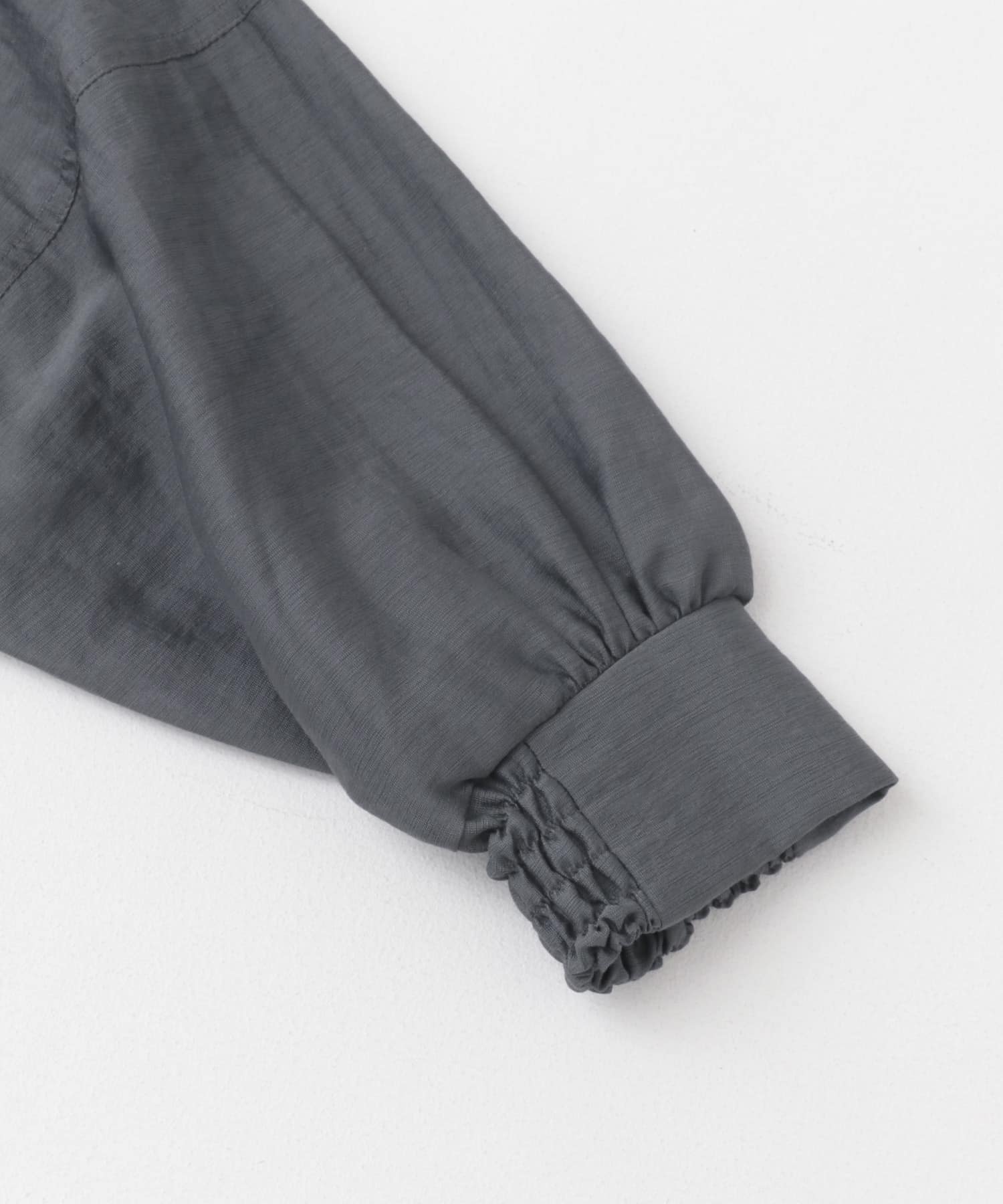 2WAYギャザースリーブブラウス CHARCOAL FREE