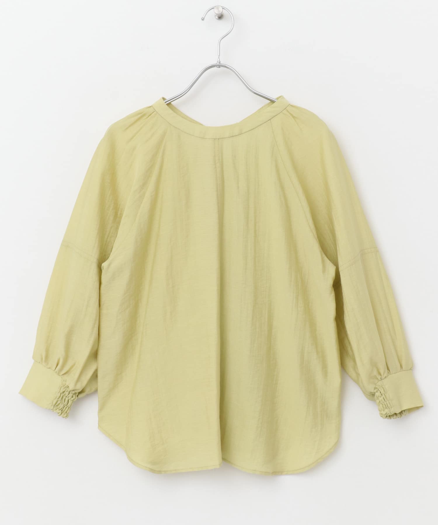 2WAYギャザースリーブブラウス YELLOW FREE