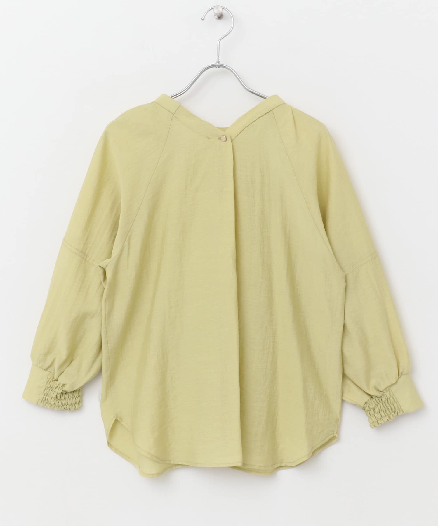 2WAYギャザースリーブブラウス YELLOW FREE