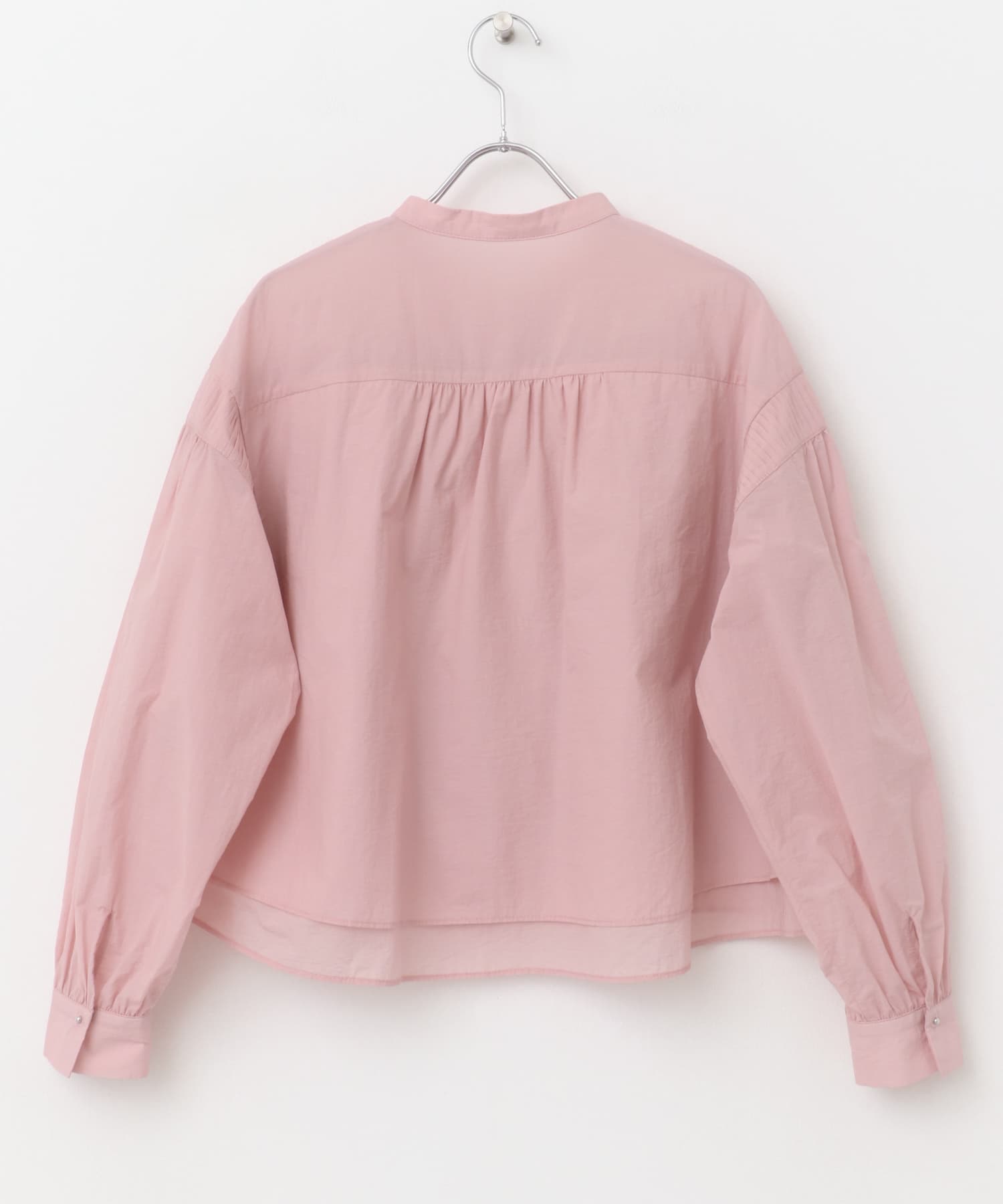 ピンタックショートレイヤードブラウス PINK FREE