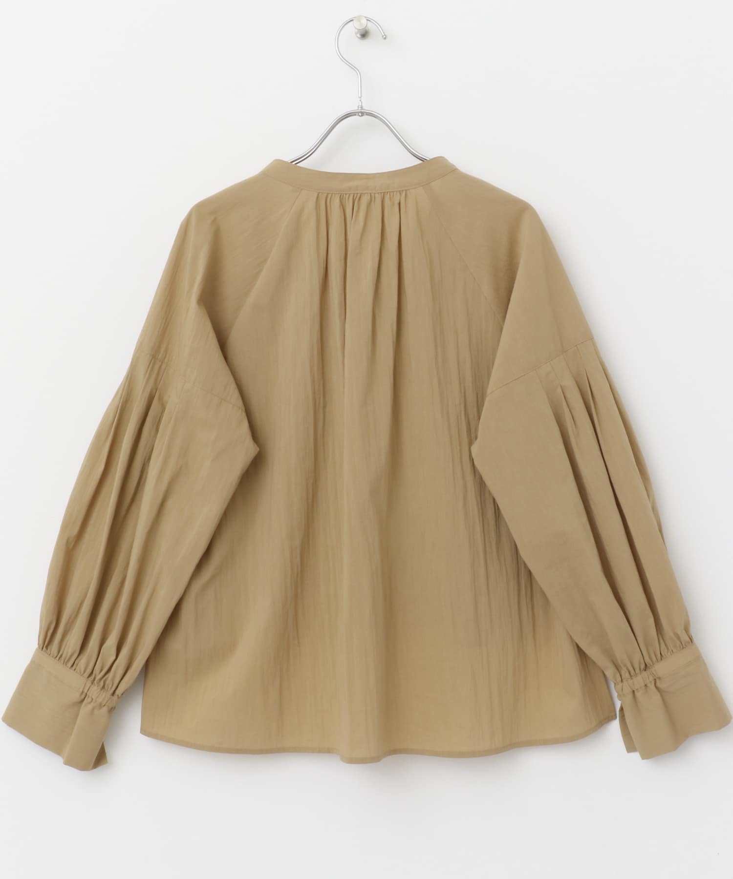 ボタンデザインショートシャツブラウス CAMEL FREE