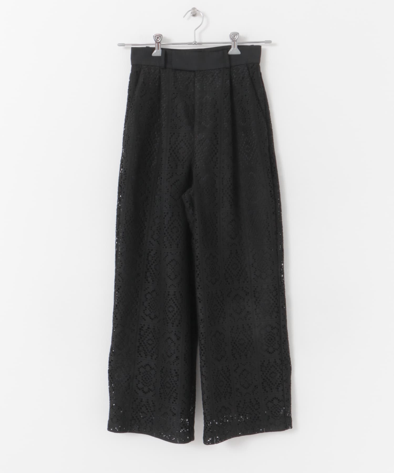 レースワイドパンツ BLACK 36