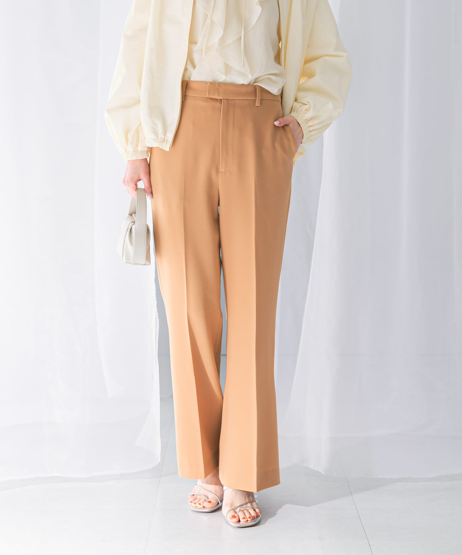 防シワセミフレアパンツ