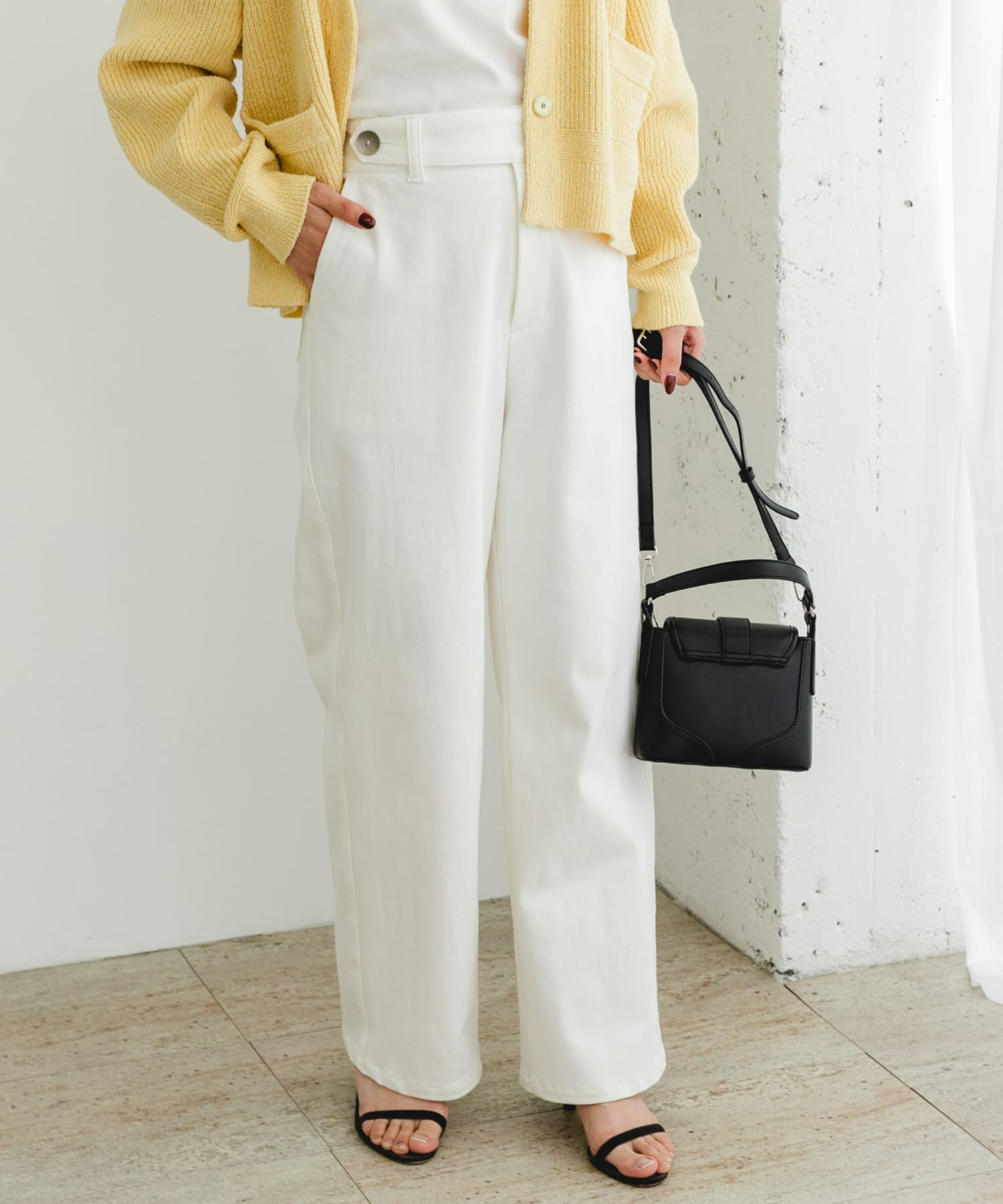 『MADE IN JAPAN』F by ROSSO　モンスターストレッチワイドストレートデニム