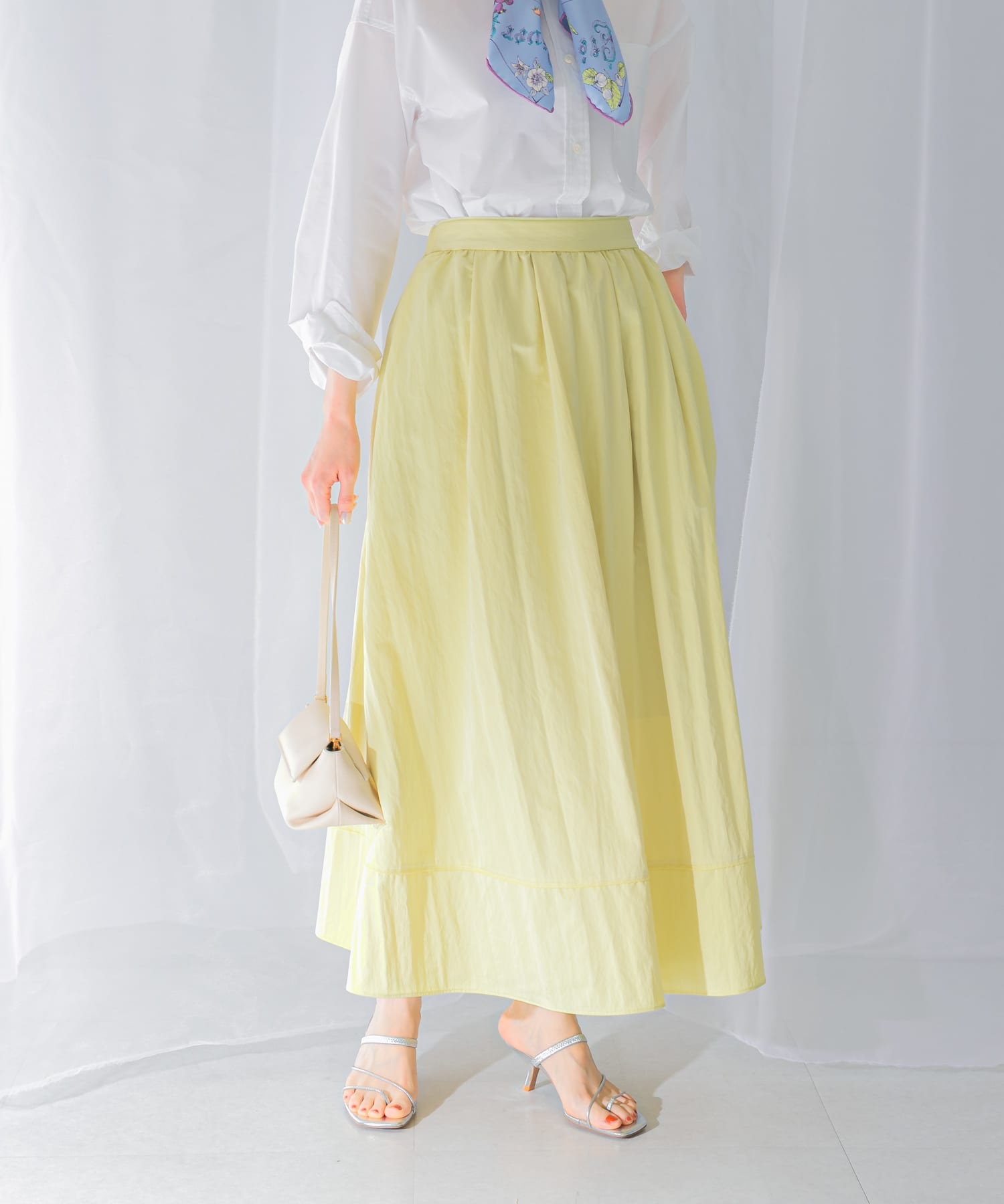 スリットギャザースカート