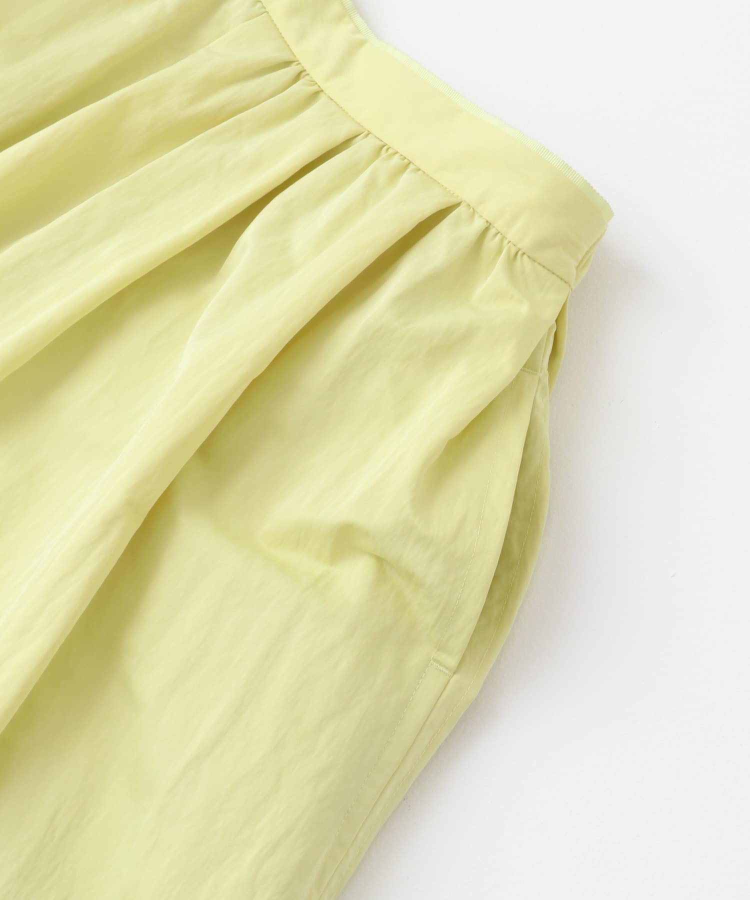 スリットギャザースカート lime FREE