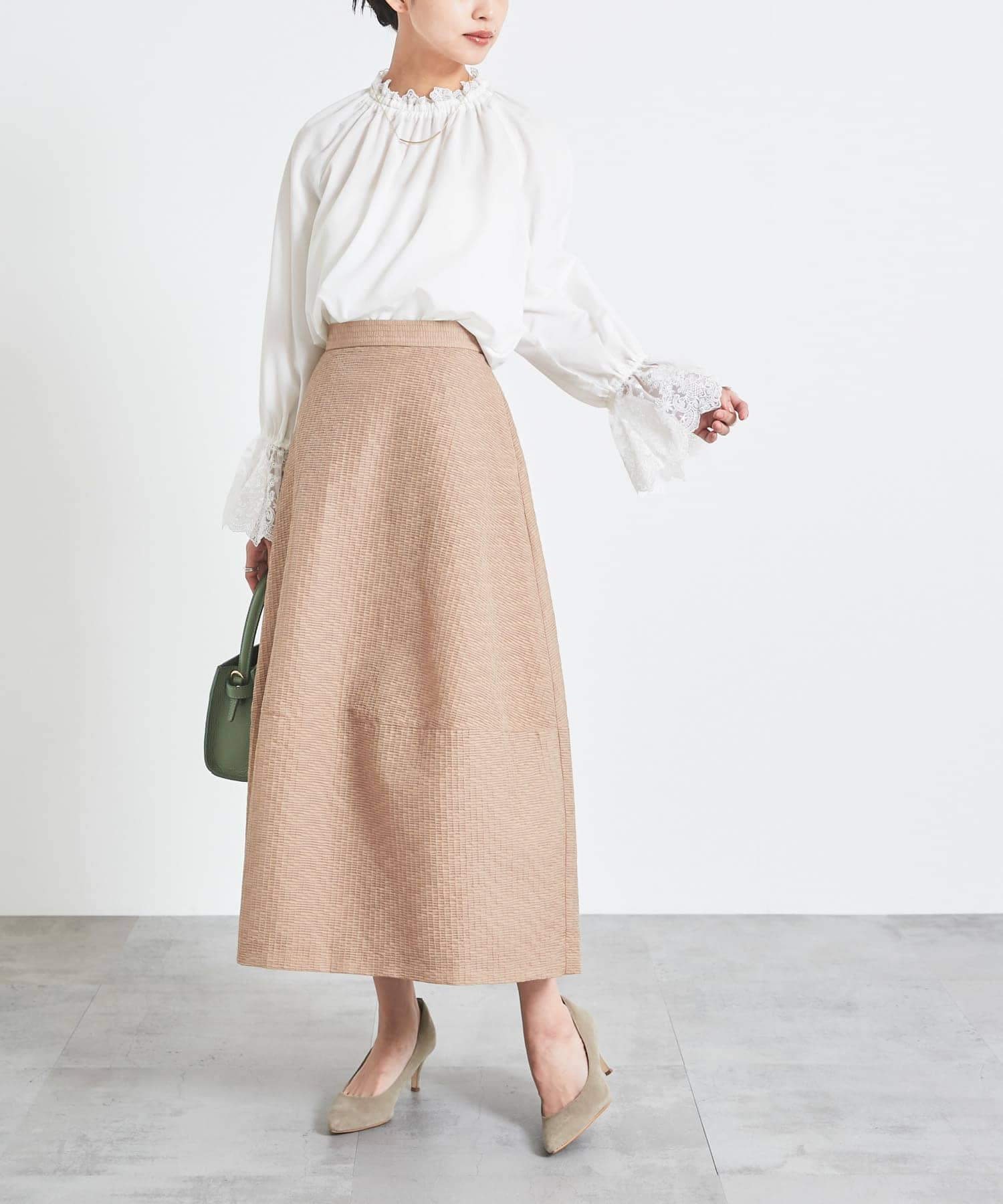 Drawer シアージャガードスカート　サイズ36 シアージャガードフォルムスカート(36 BEIGE): スカート｜URBAN