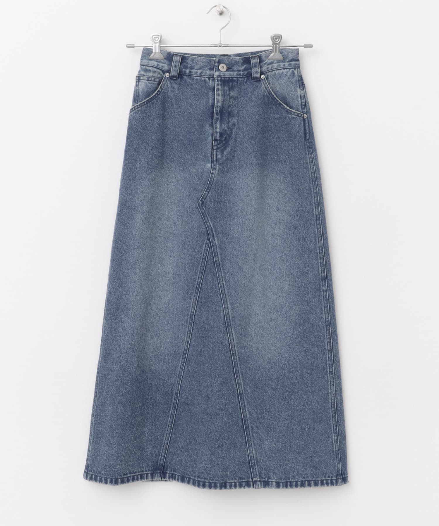 セミフレアデニムスカート BLUE 36