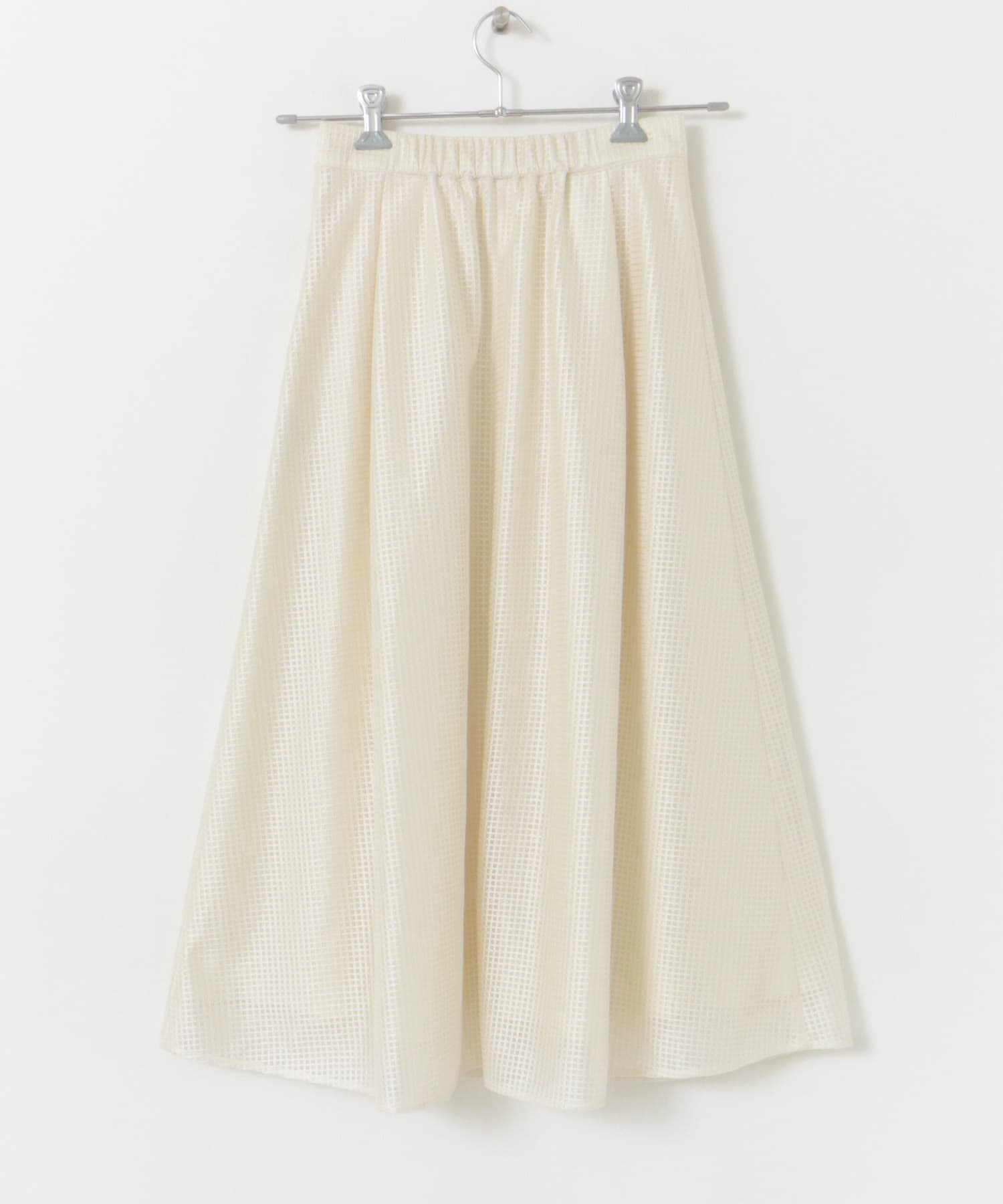 シアーメッシュフレアスカート OFF WHITE FREE