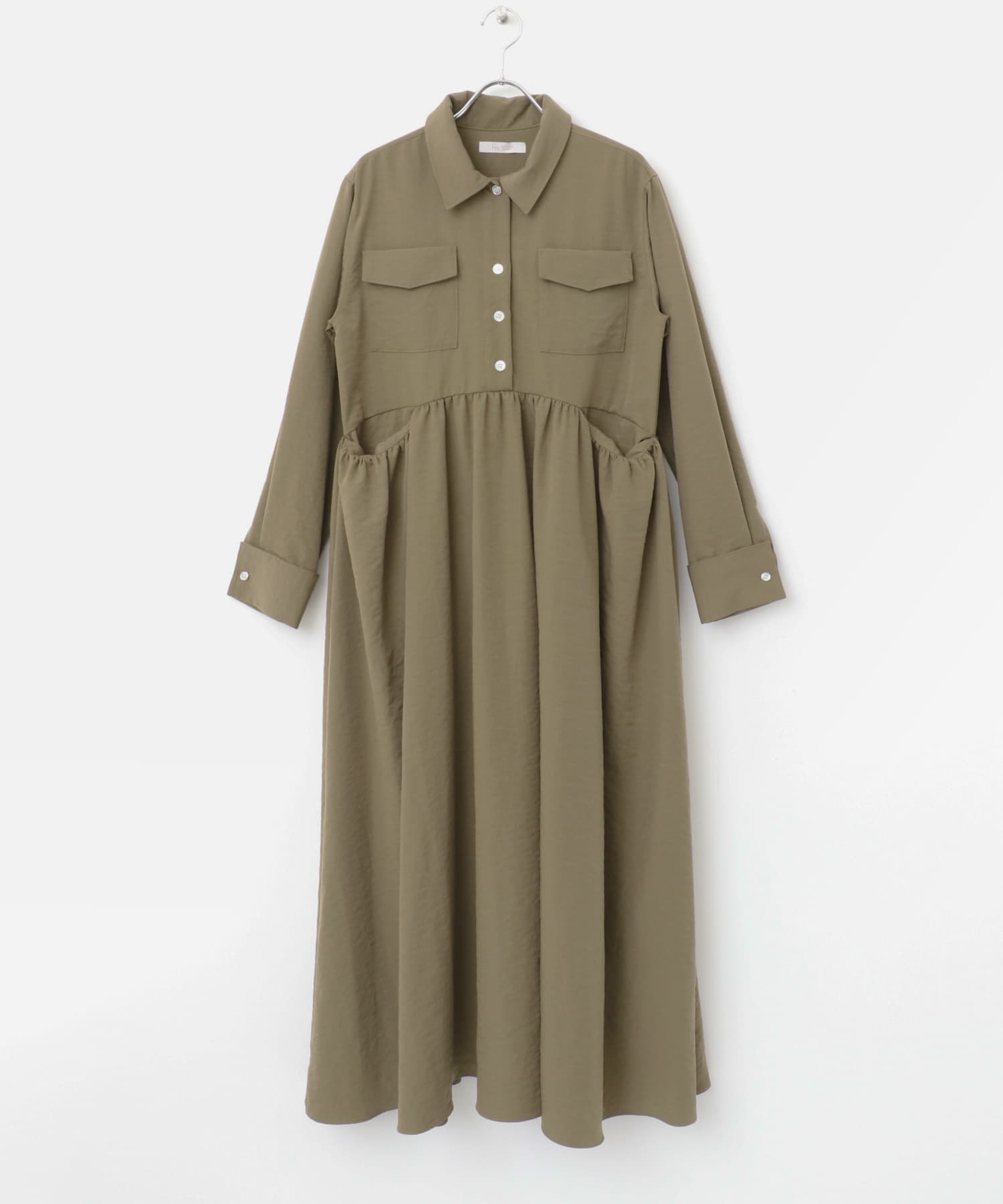 F by ROSSO　フラップデザインシャツワンピース KHAKI 36