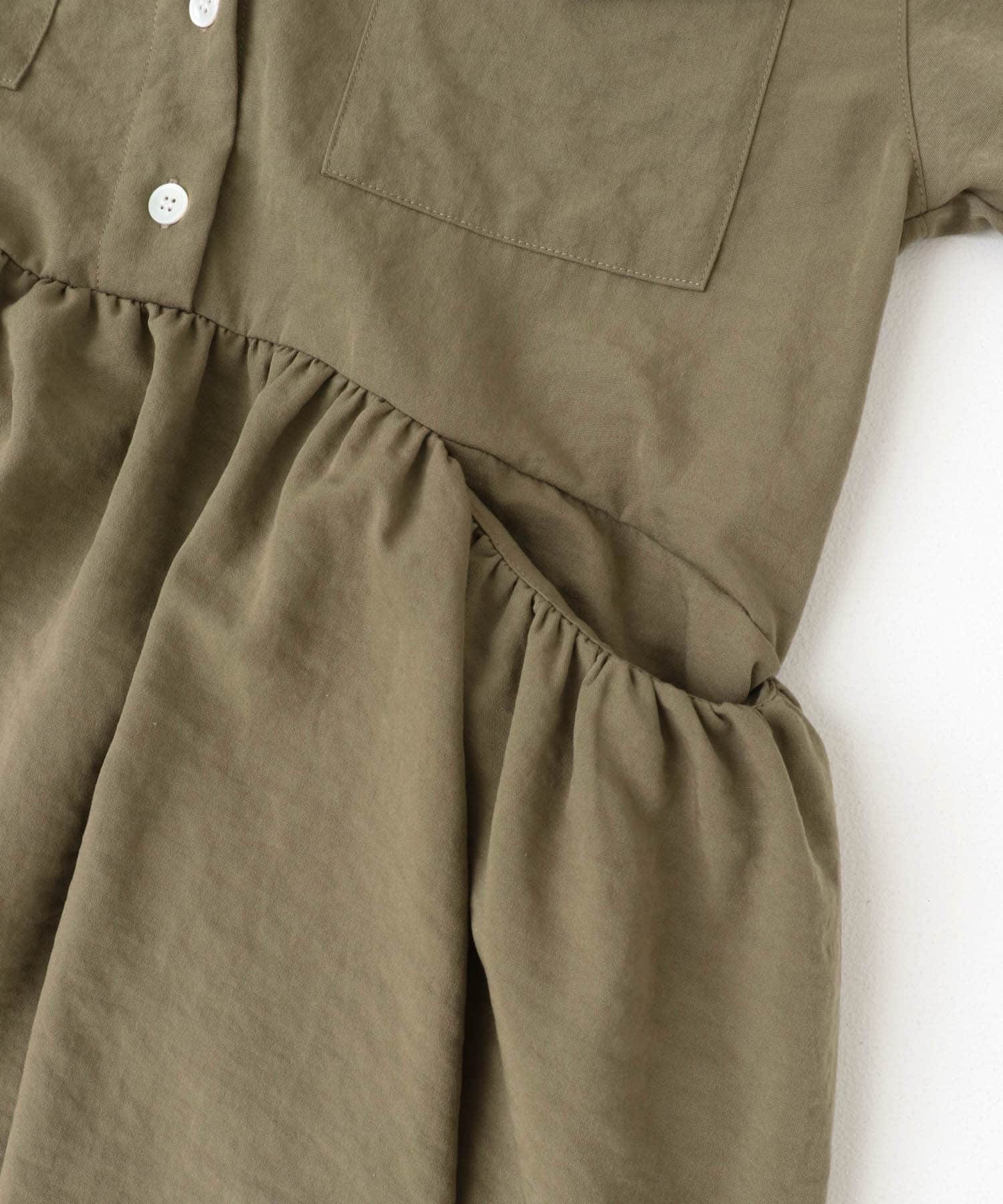F by ROSSO　フラップデザインシャツワンピース KHAKI 36