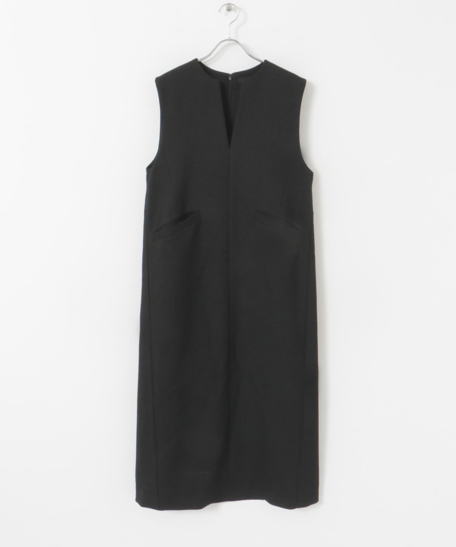 キーネックレイヤードワンピース BLACK FREE