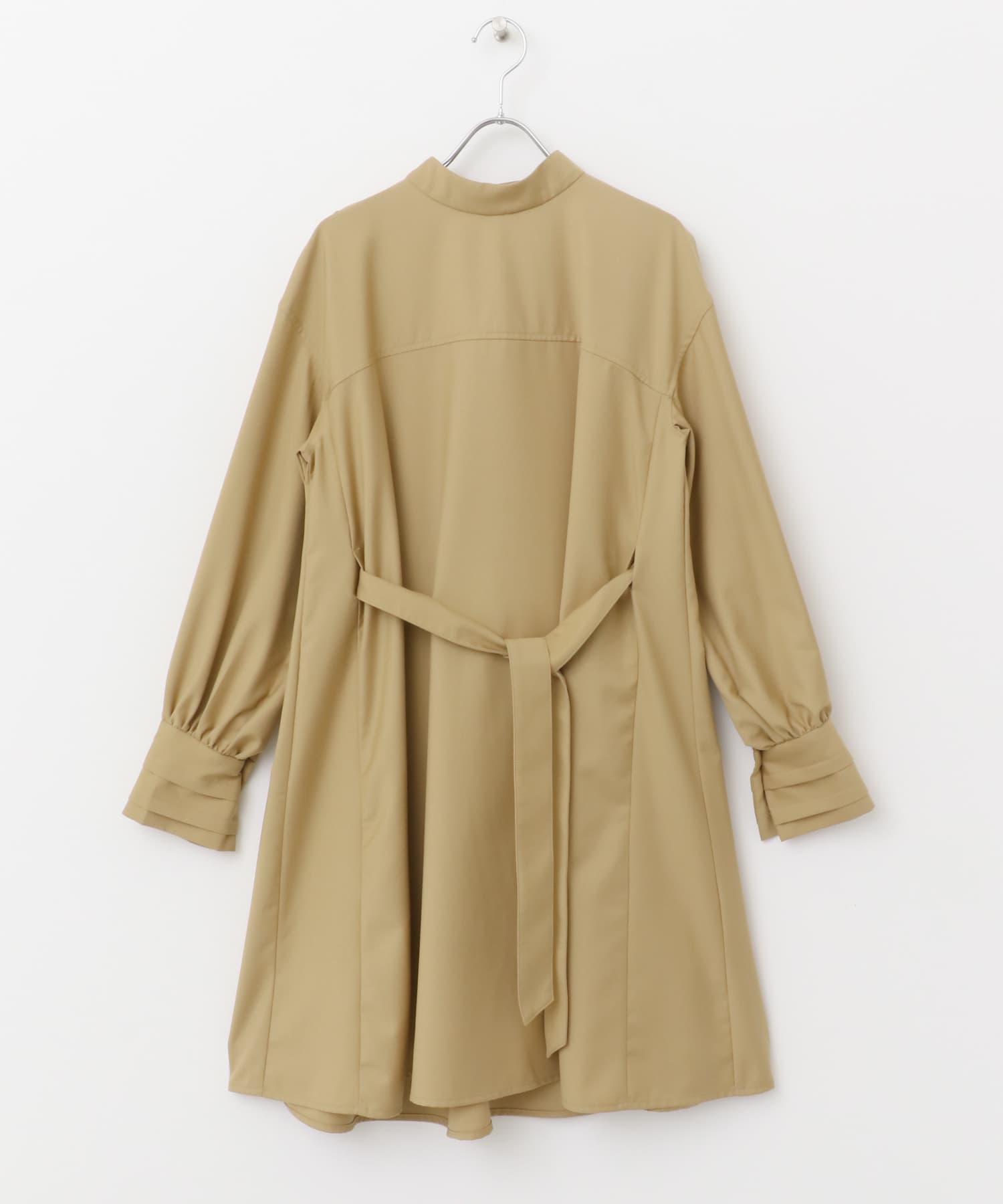 ハイネックミニワンピース BEIGE FREE