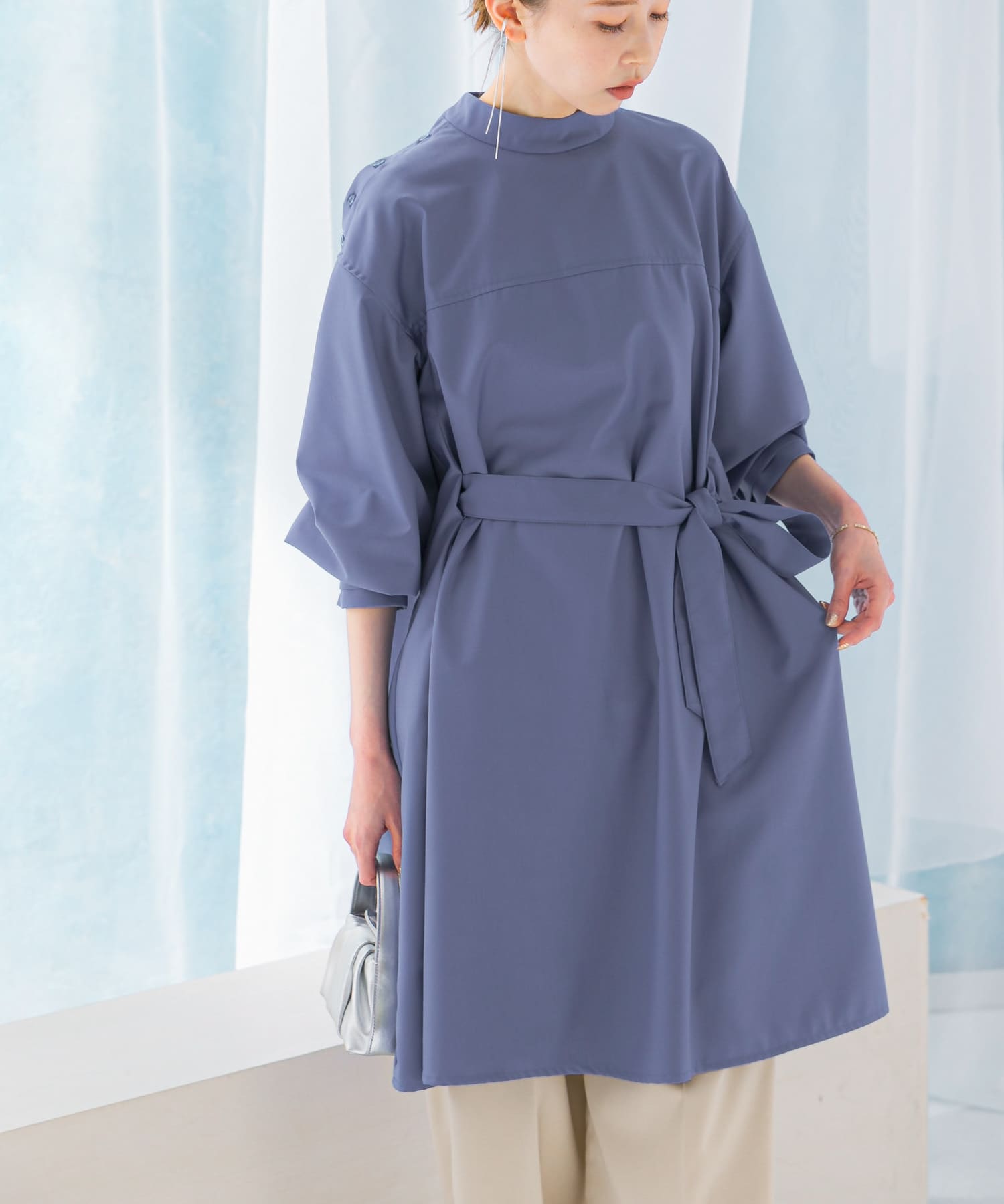 ハイネックミニワンピース