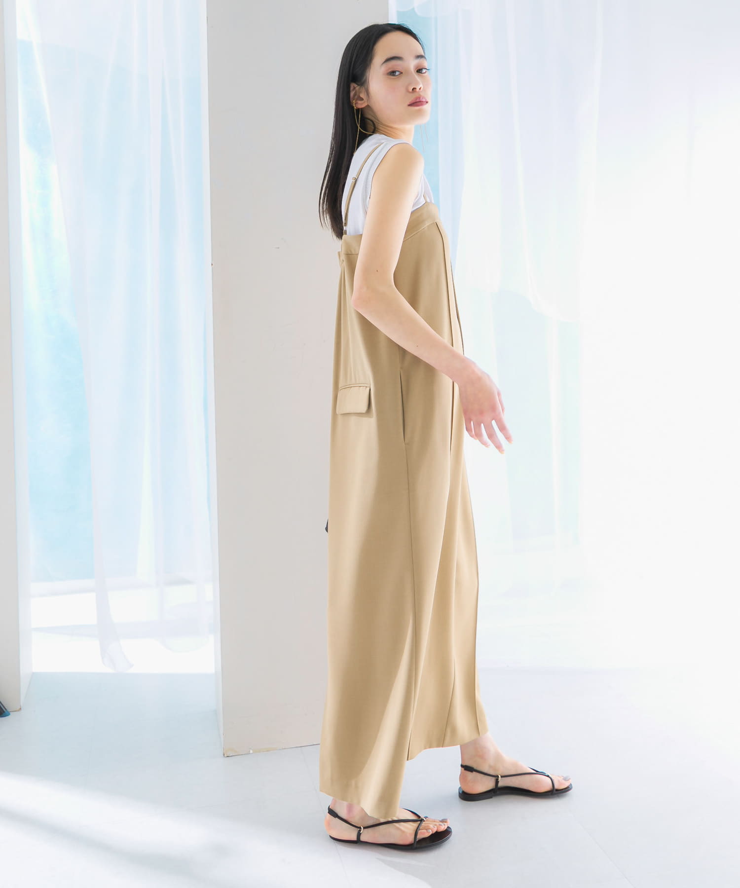 ストレートベアキャミワンピース