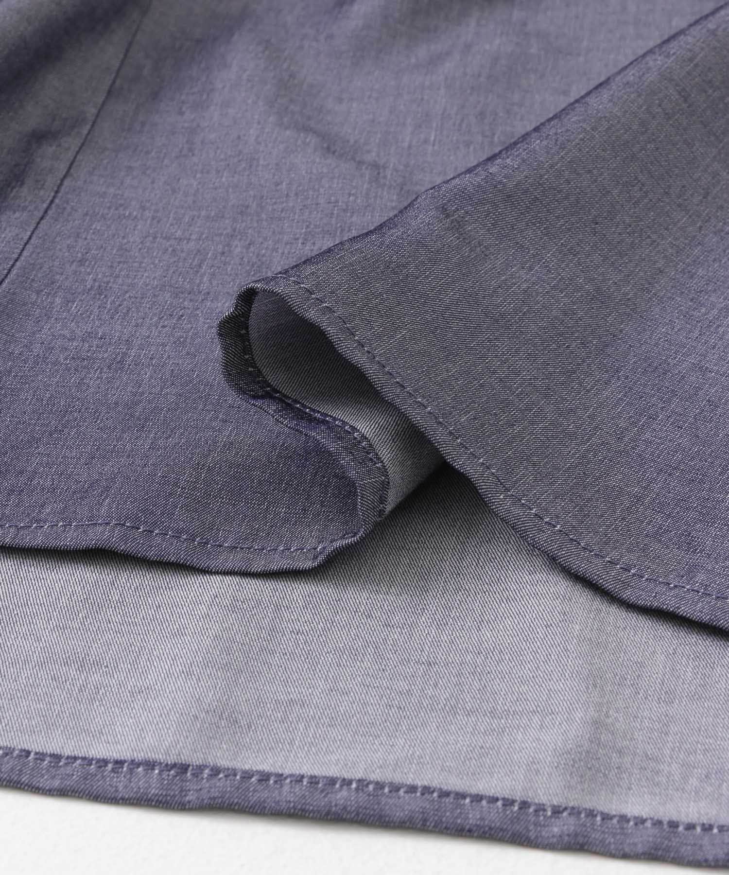 デニムライクギャザーワンピース INDIGO FREE