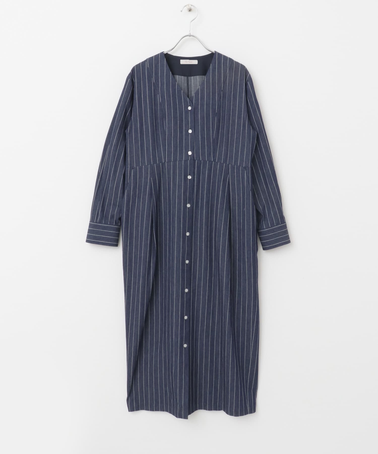 F by ROSSO　ストライプデニムワンピース INDIGO FREE