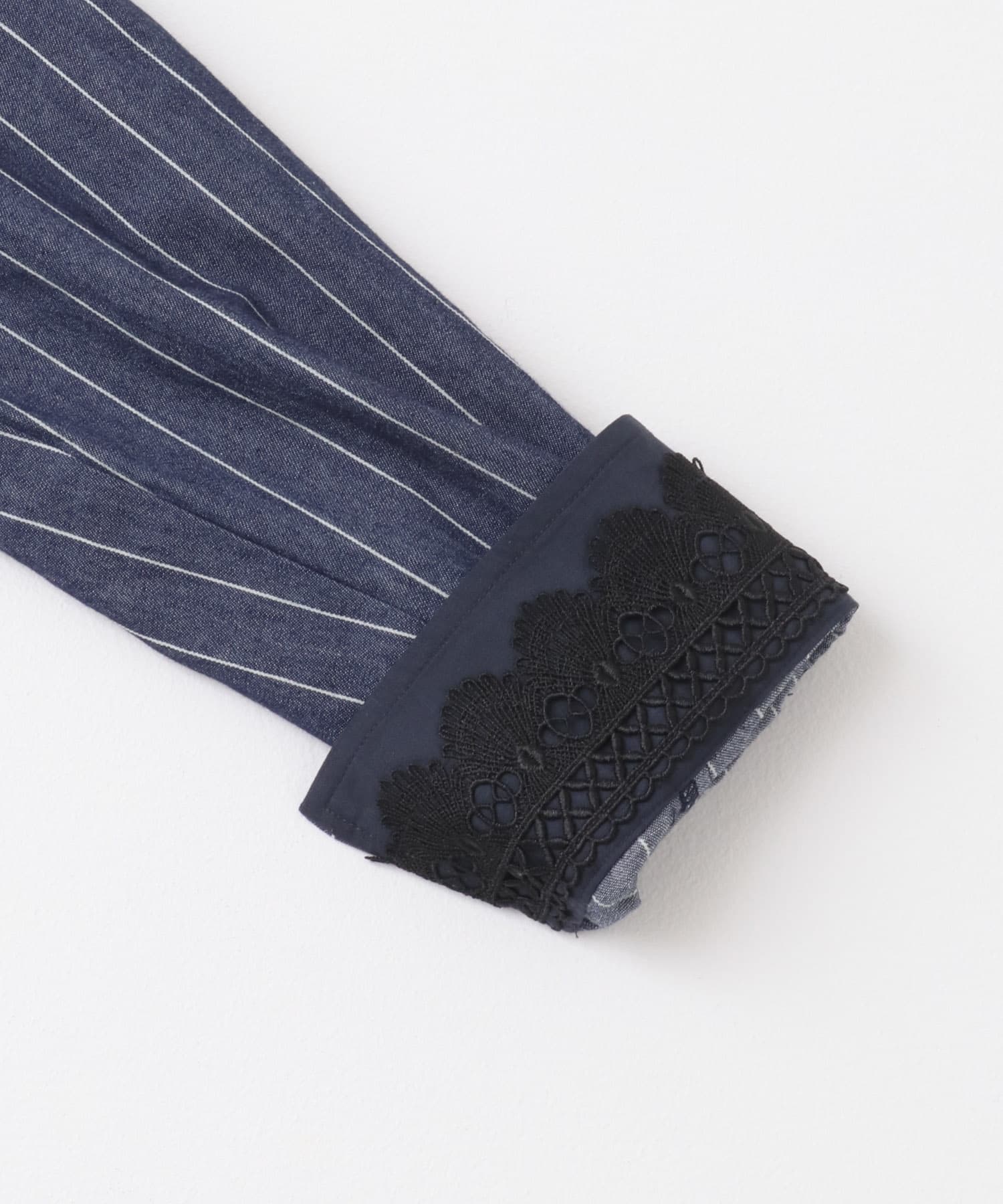 F by ROSSO　ストライプデニムワンピース INDIGO FREE
