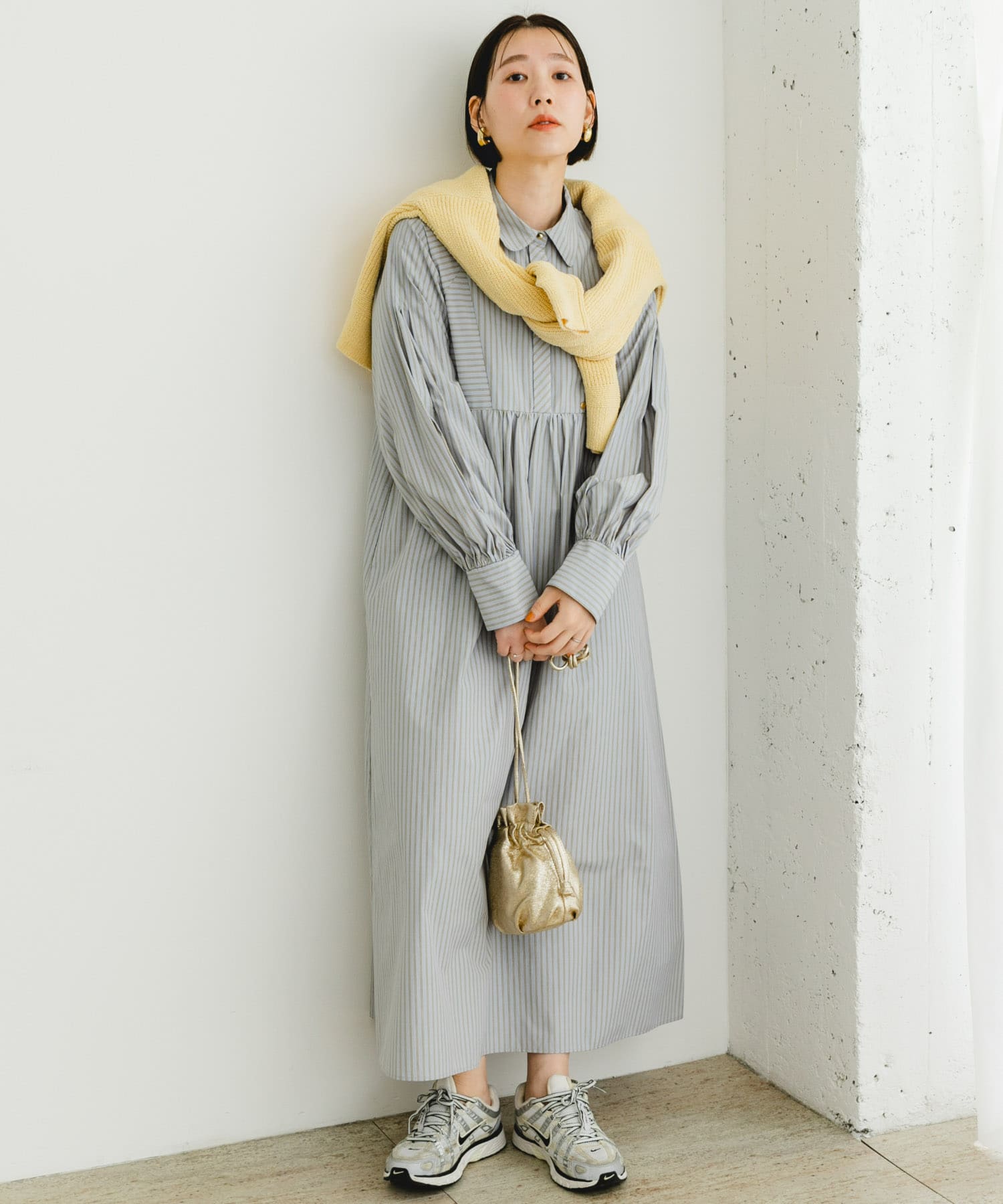 riorio cityshop ストライプワンピース セール】 ディープVネックストライプワンピース （ワンピース