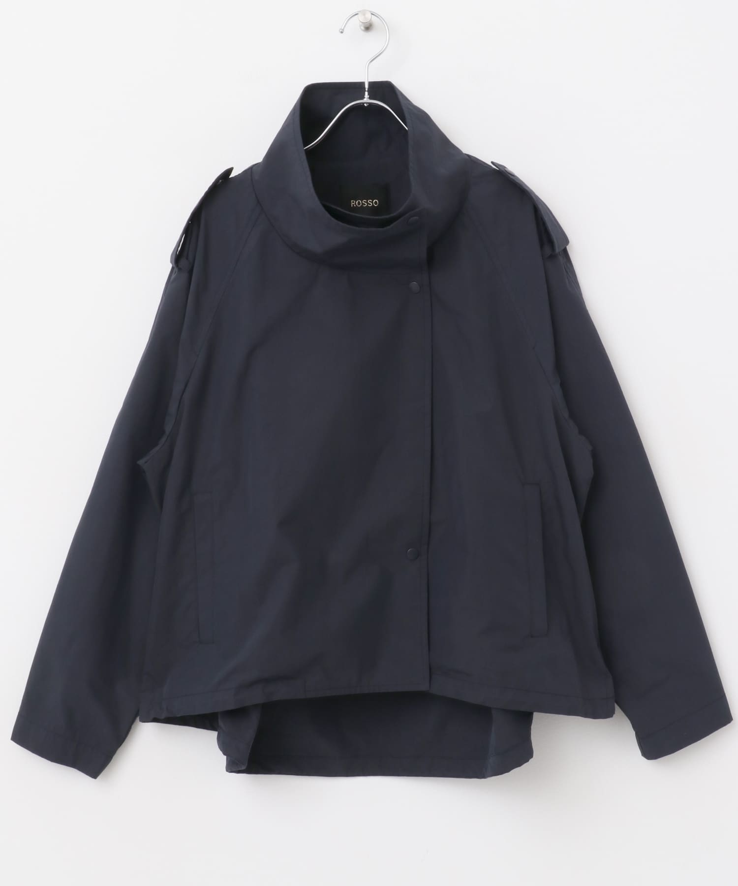 『撥水』スタンドカラーショートブルゾン darknavy FREE