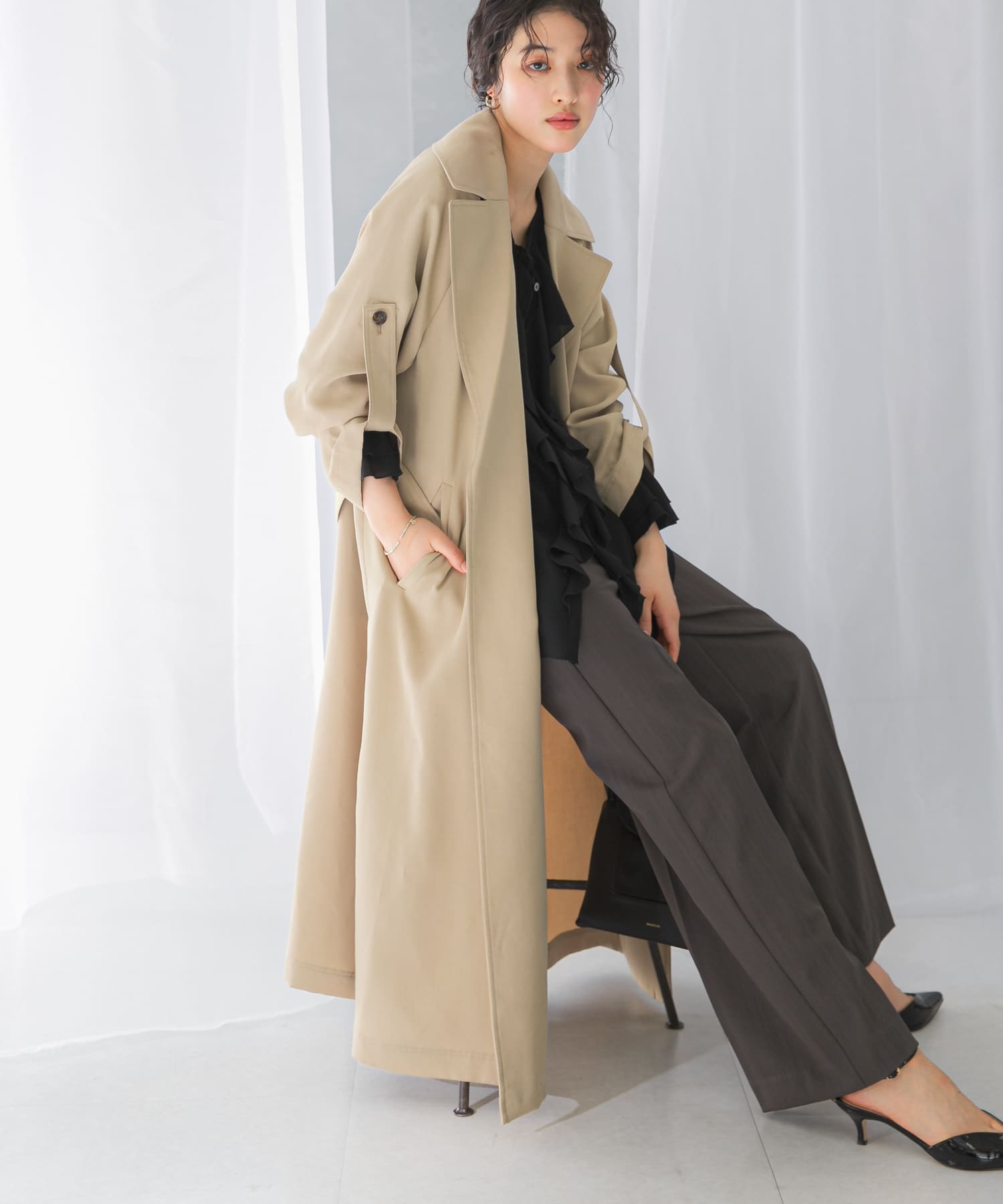 ロングガウンコート(FREE beige): アウター｜URBAN RESEARCH公式