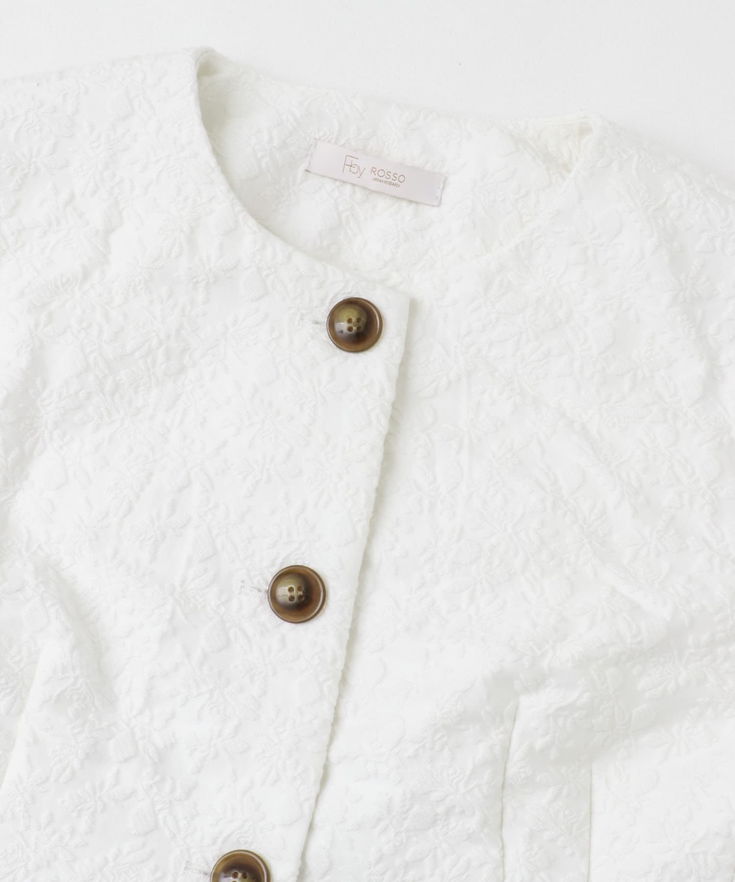 F by ROSSO　ジャガード中綿ジャケット OFF WHITE FREE