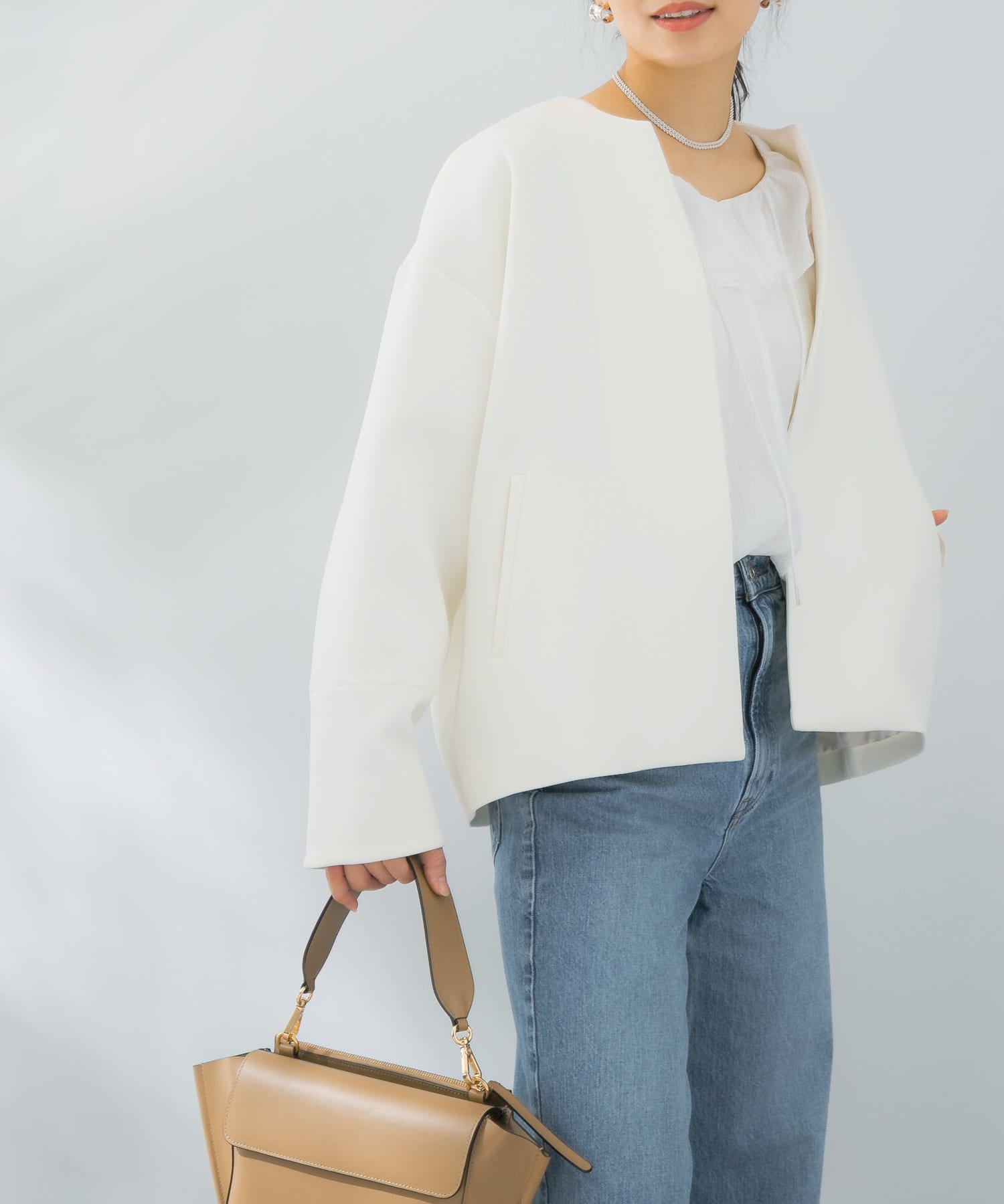 UVカットトリプルクロスショートコート