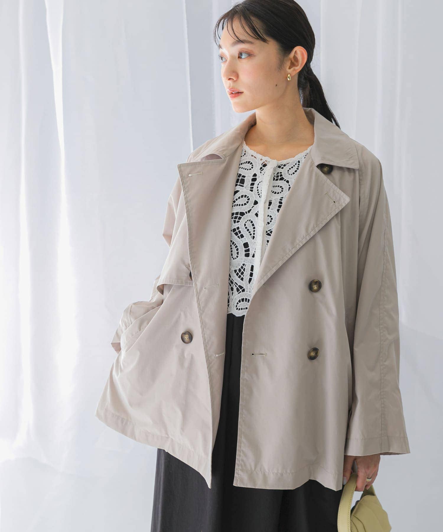 WEB/一部店舗限定』撥水ショートトレンチコート(FREE L/BEIGE 