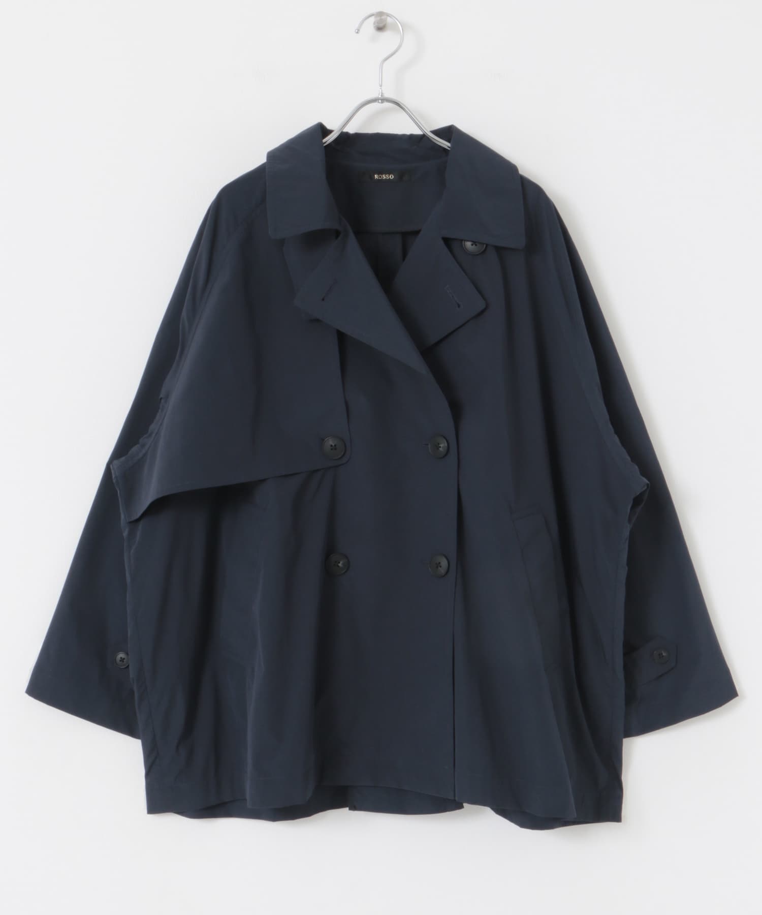 『WEB/一部店舗限定』撥水ショートトレンチコート NAVY FREE