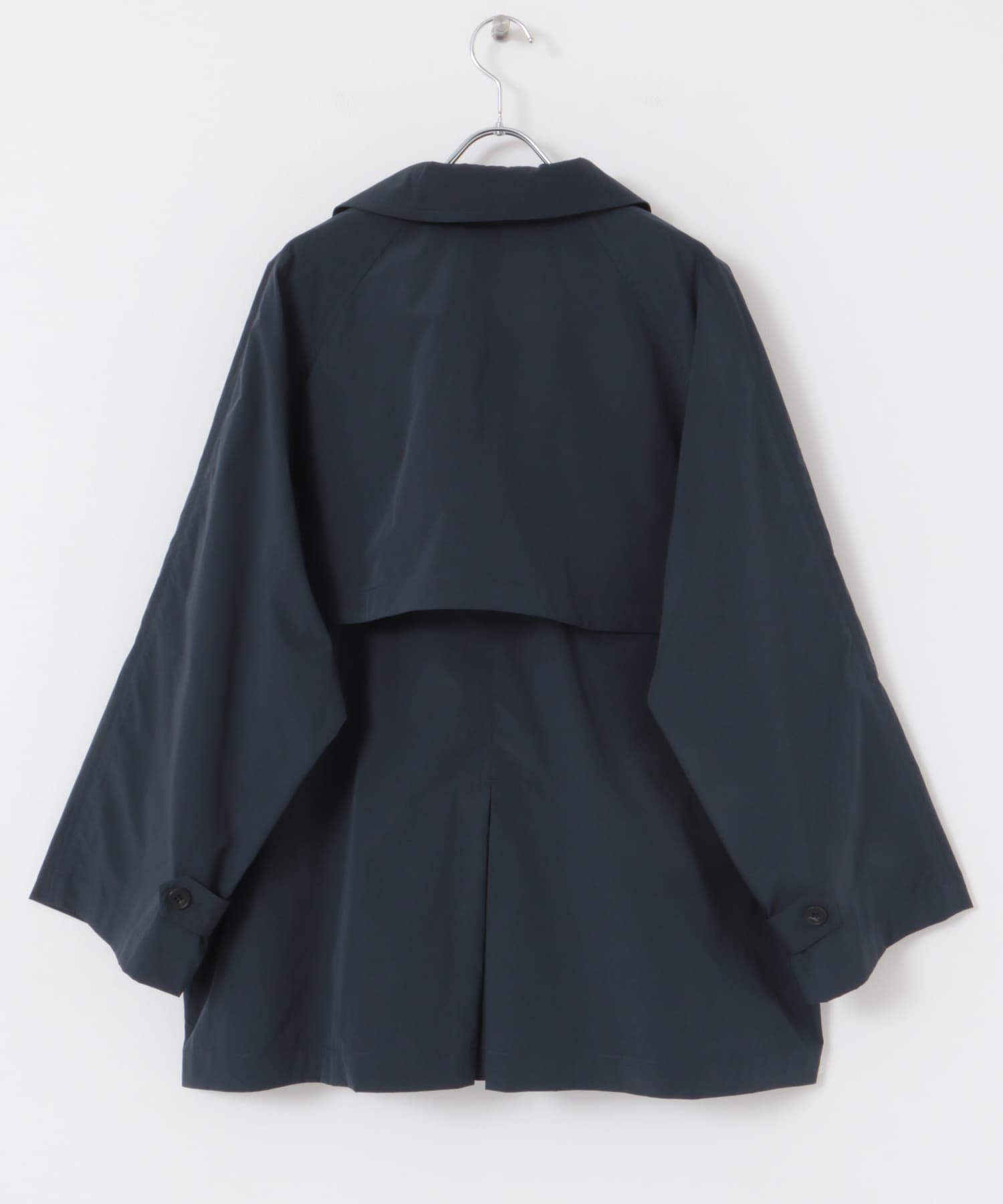 『WEB/一部店舗限定』撥水ショートトレンチコート NAVY FREE