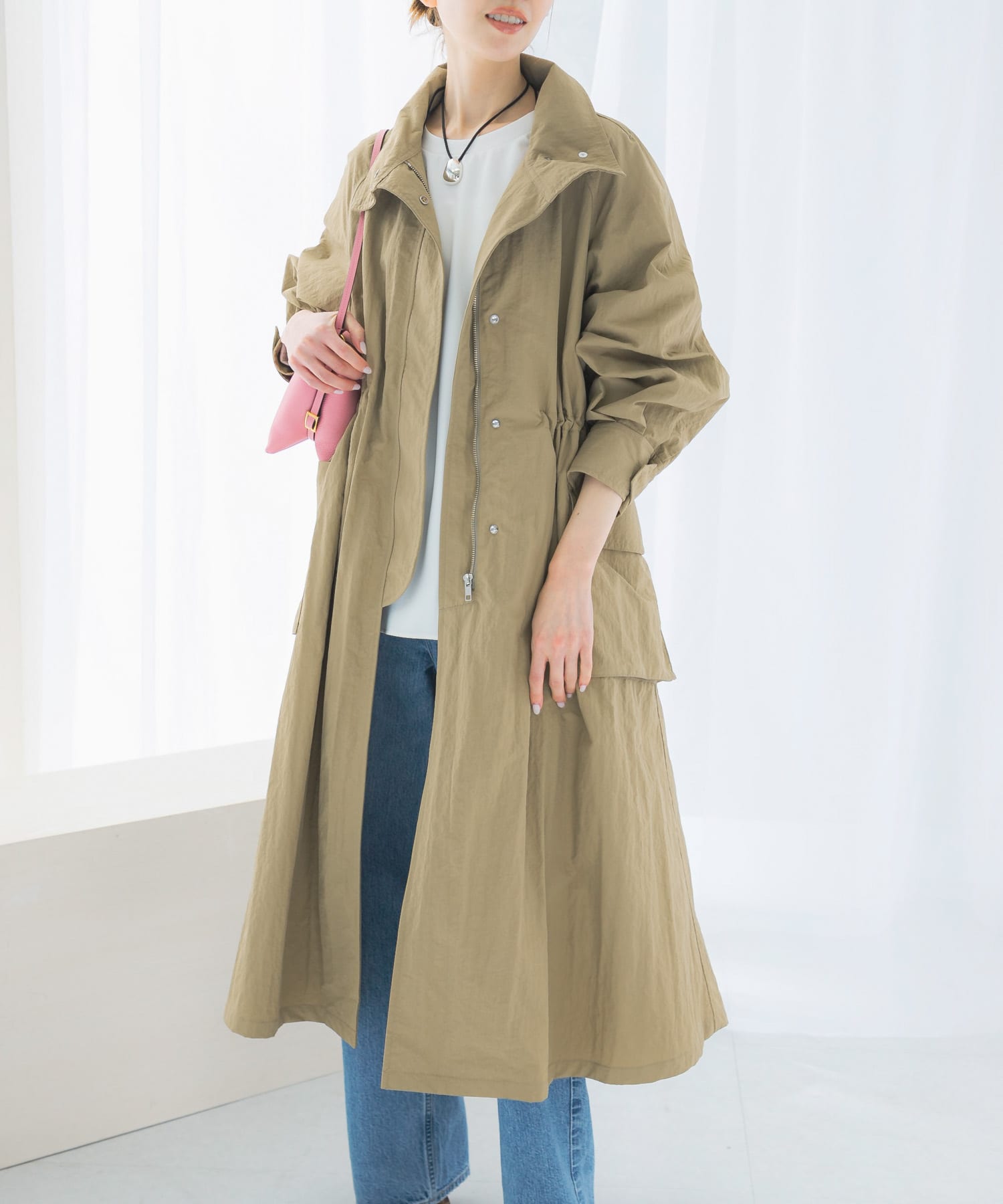 撥水ボリュームモッズコート