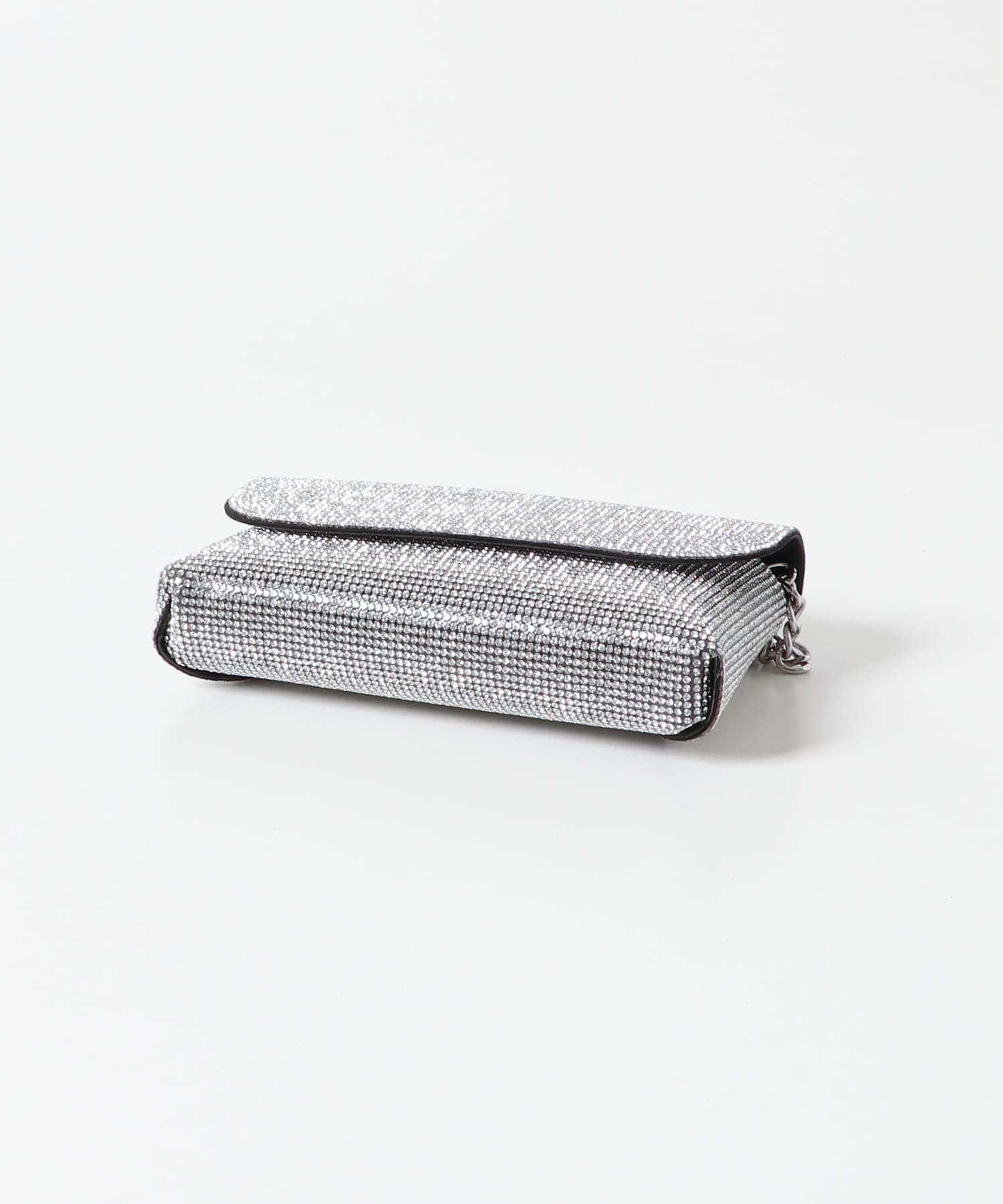 ラインストーンフラップバッグ SILVER -