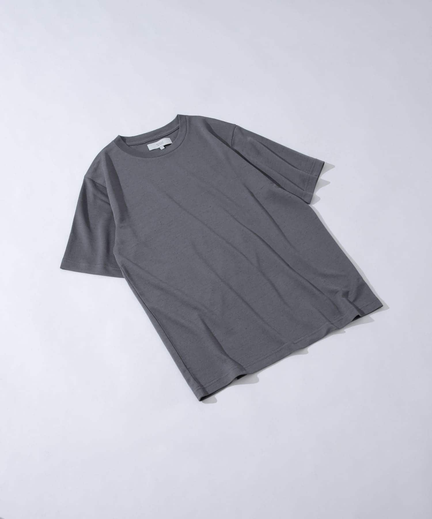 『WEB限定』『XLサイズあり』リネン混カノコクルーTシャツ CHARCOAL L