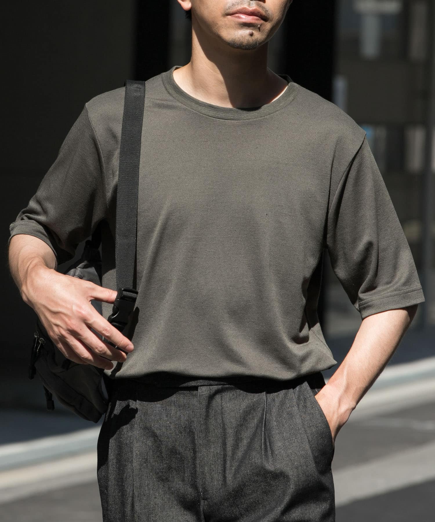 『WEB限定』『XLサイズあり』リネン混カノコクルーTシャツ