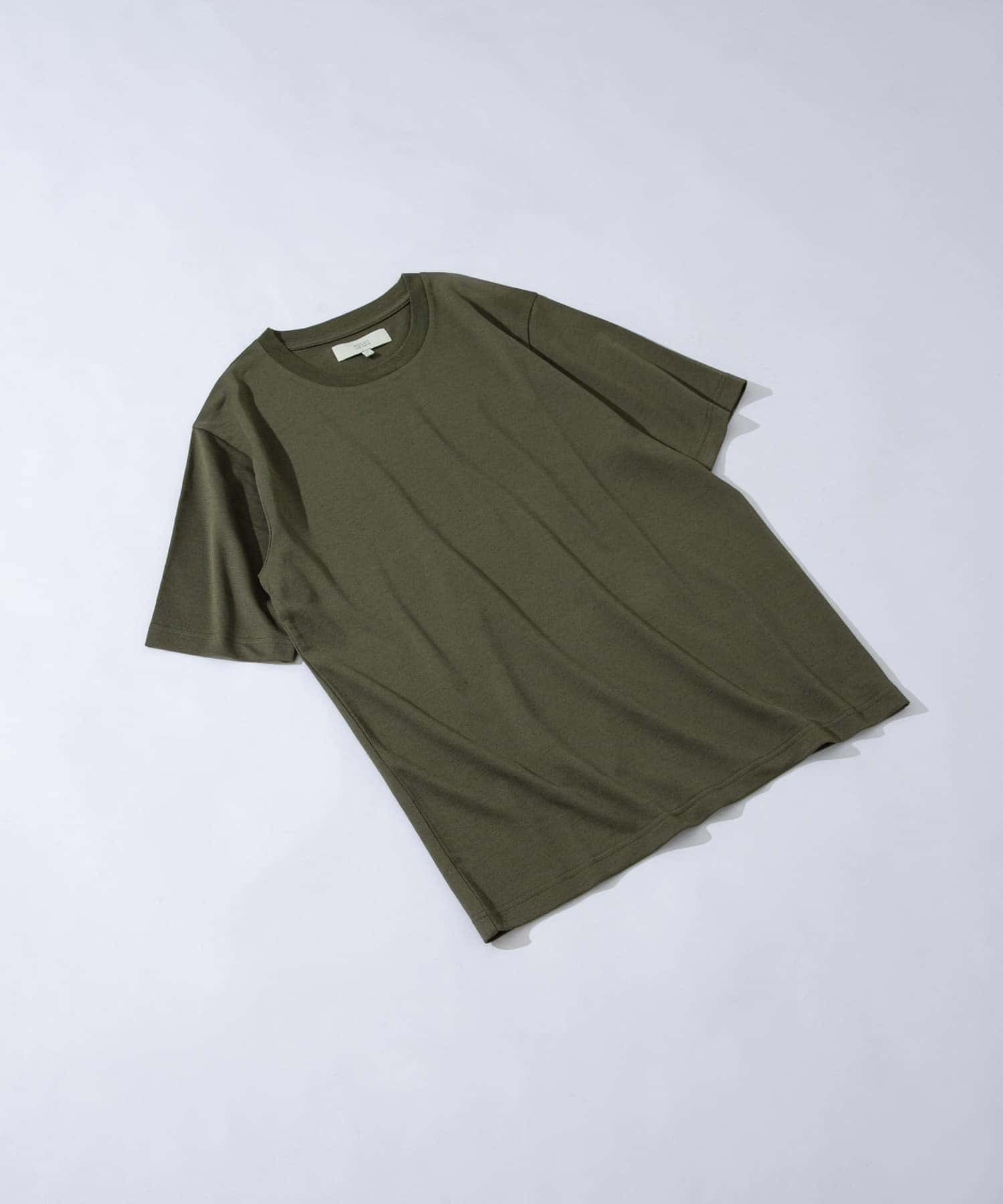 『WEB限定』『XLサイズあり』リネン混カノコクルーTシャツ KHAKI L