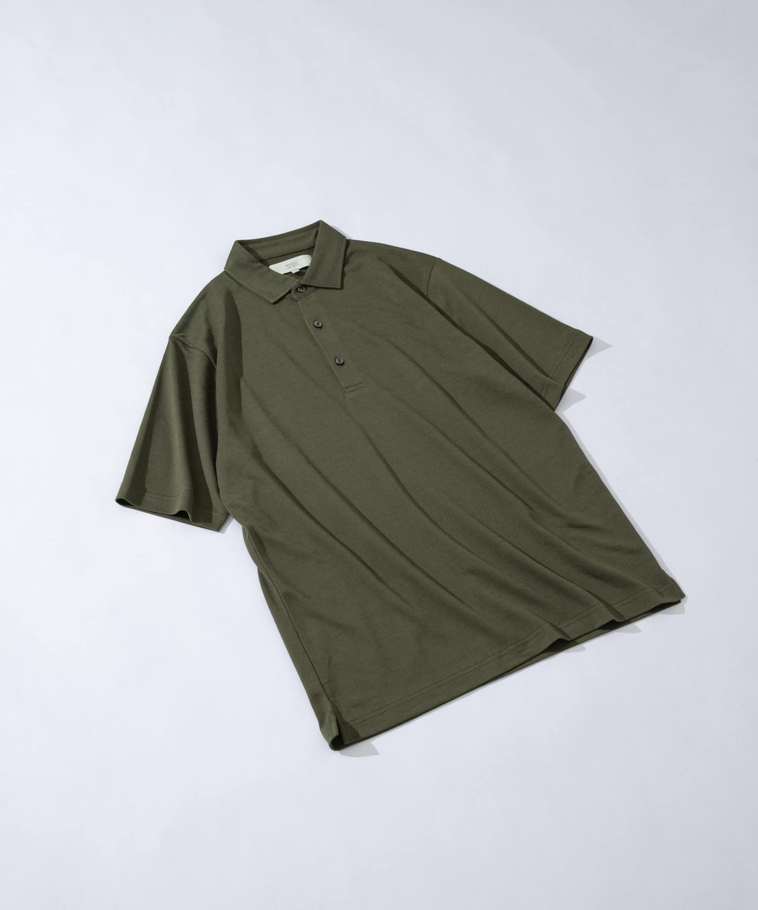 『WEB限定』『XLサイズあり』 リネン混カノコポロシャツ KHAKI S