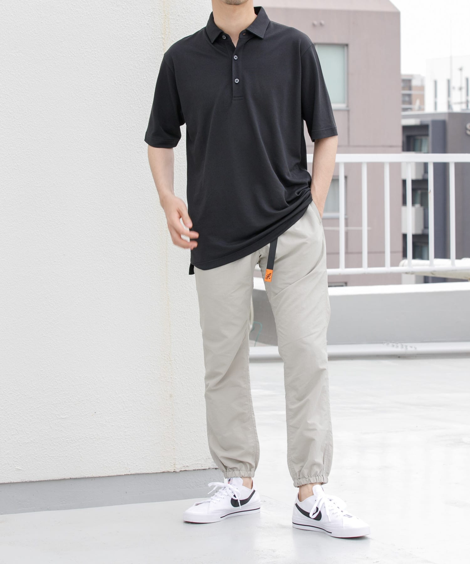 WEB限定』『XLサイズあり』 リネン混カノコポロシャツ(S BROWN