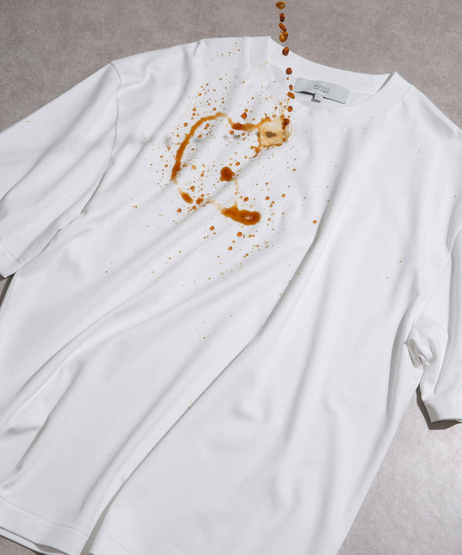 『XLサイズあり』『UR TECH』防汚加工 リラックスクルーネックTシャツ WHITE XL