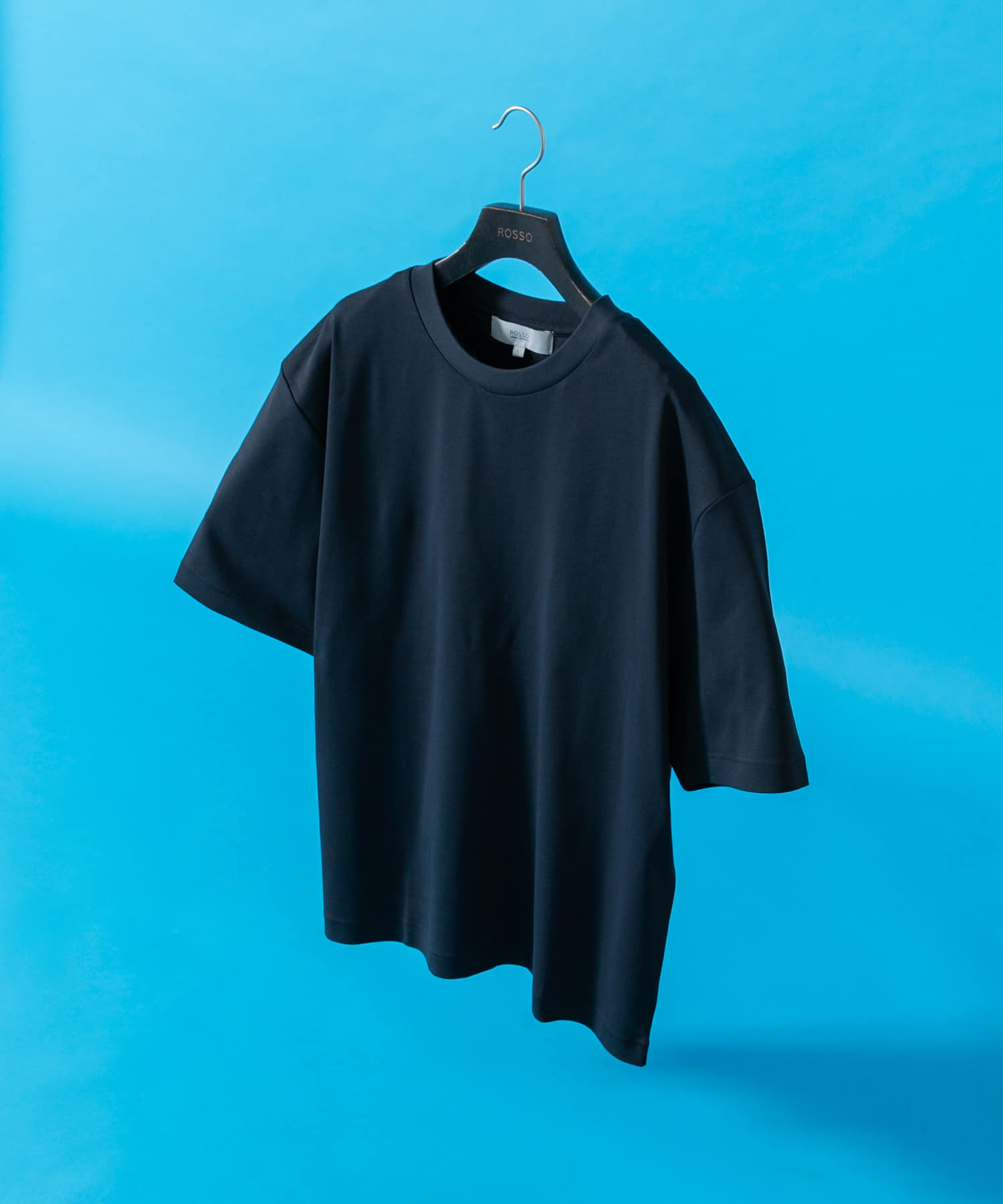 『XLサイズあり』『UR TECH』防汚加工 リラックスクルーネックTシャツ NAVY S