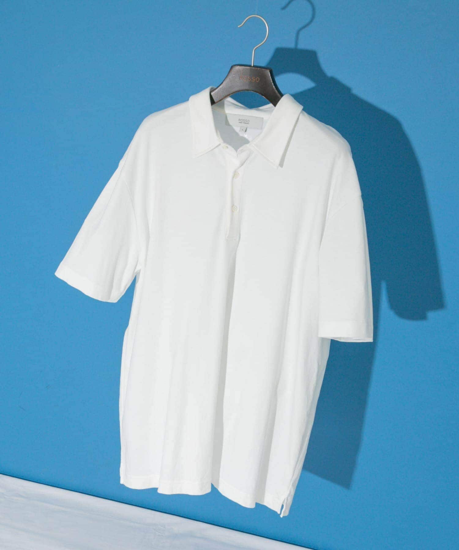 『XLサイズあり』『UR TECH』防汚加工リラックス半袖ポロシャツ WHITE S