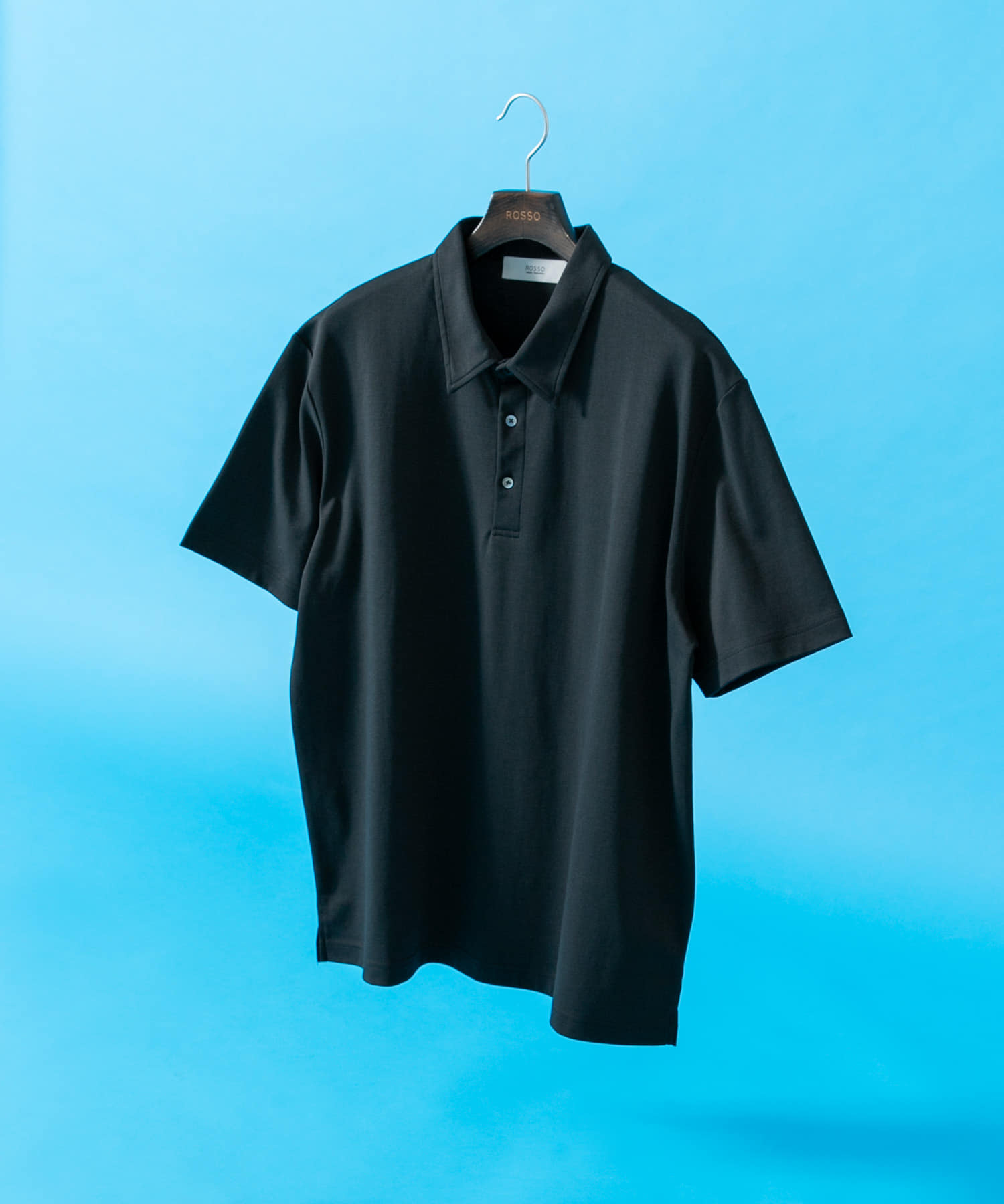 『XLサイズあり』『UR TECH』防汚加工リラックス半袖ポロシャツ BLACK S