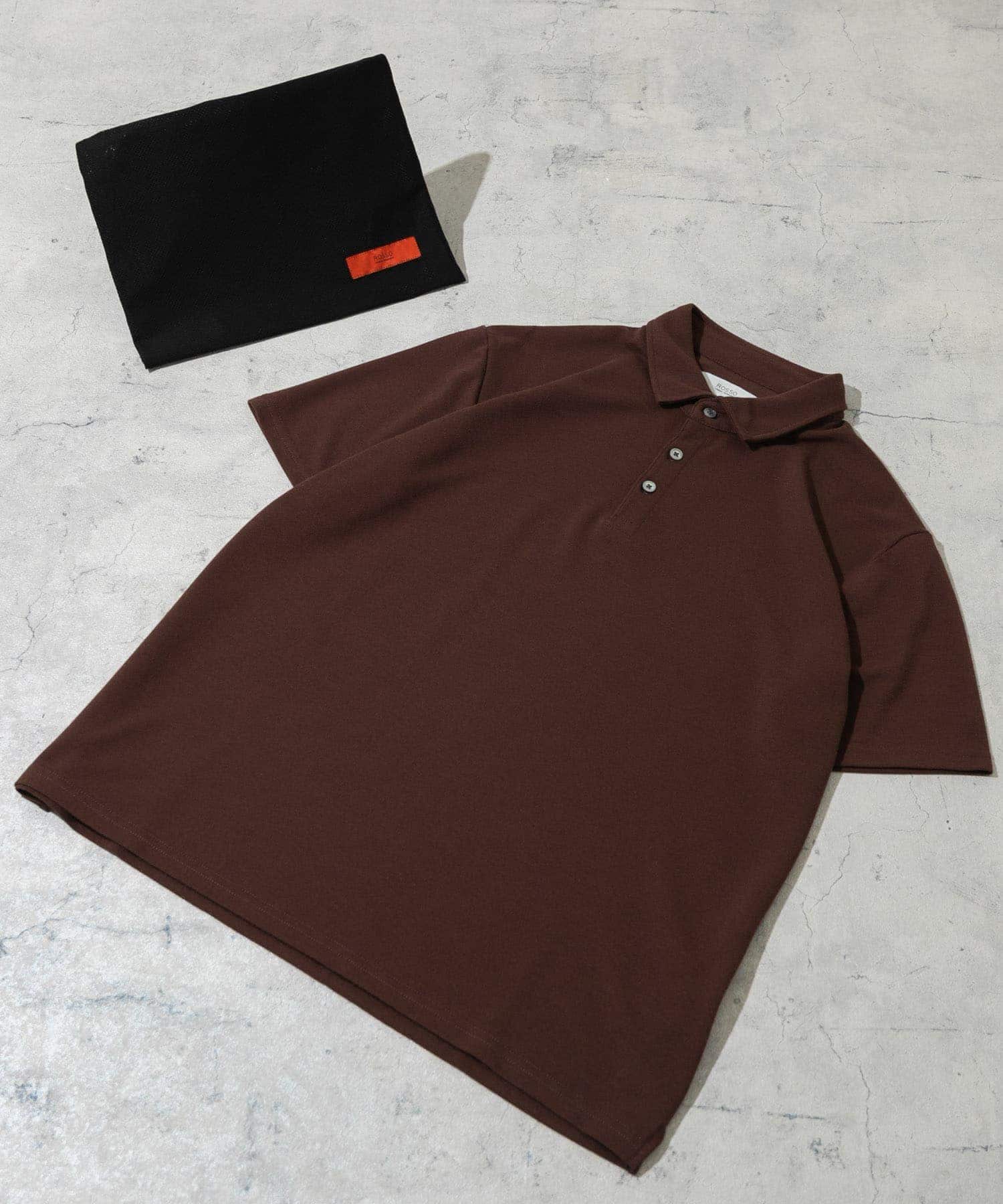 『XLサイズあり』ハイパフォーマンス鹿の子ポロシャツ BROWN S