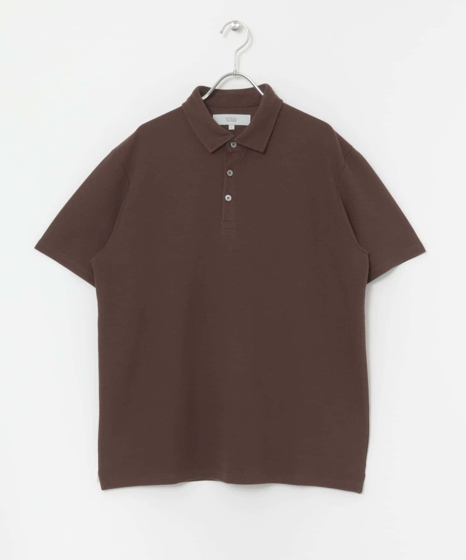 『XLサイズあり』ハイパフォーマンス鹿の子ポロシャツ BROWN S