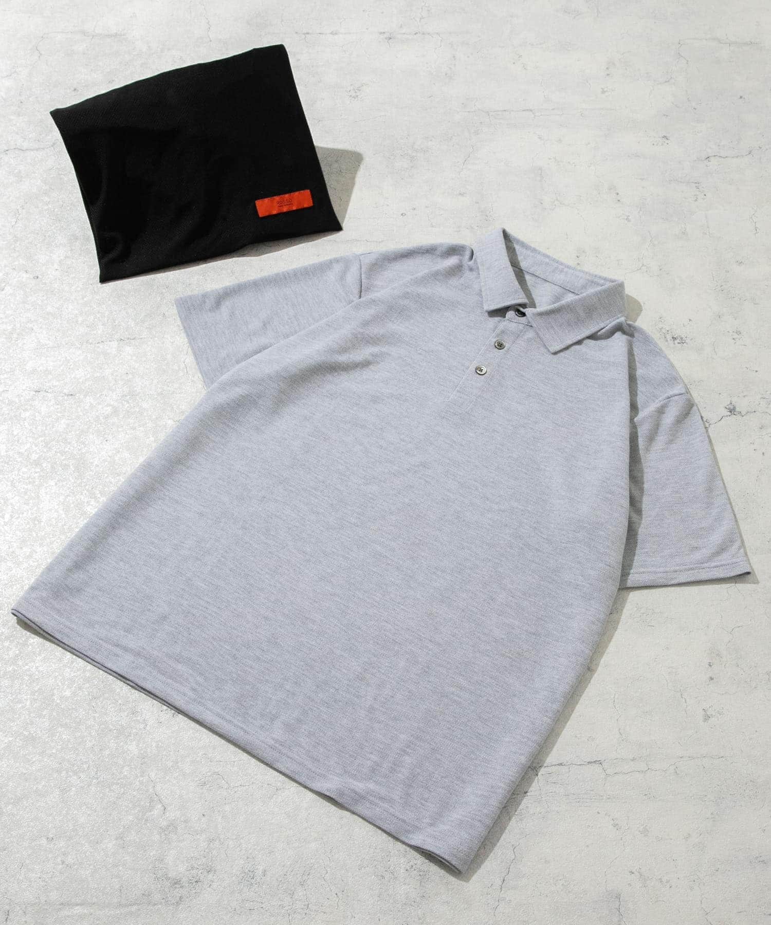 『XLサイズあり』ハイパフォーマンス鹿の子ポロシャツ GRAY S